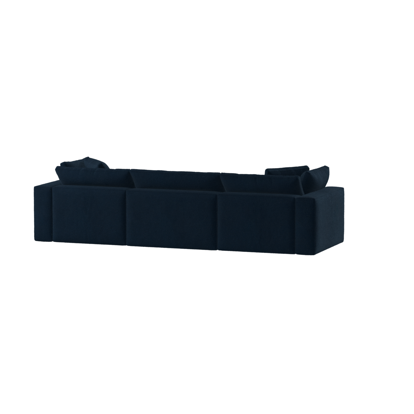 Canapé d'angle modulaire trois places Ari avec personnalisation complète du tissu