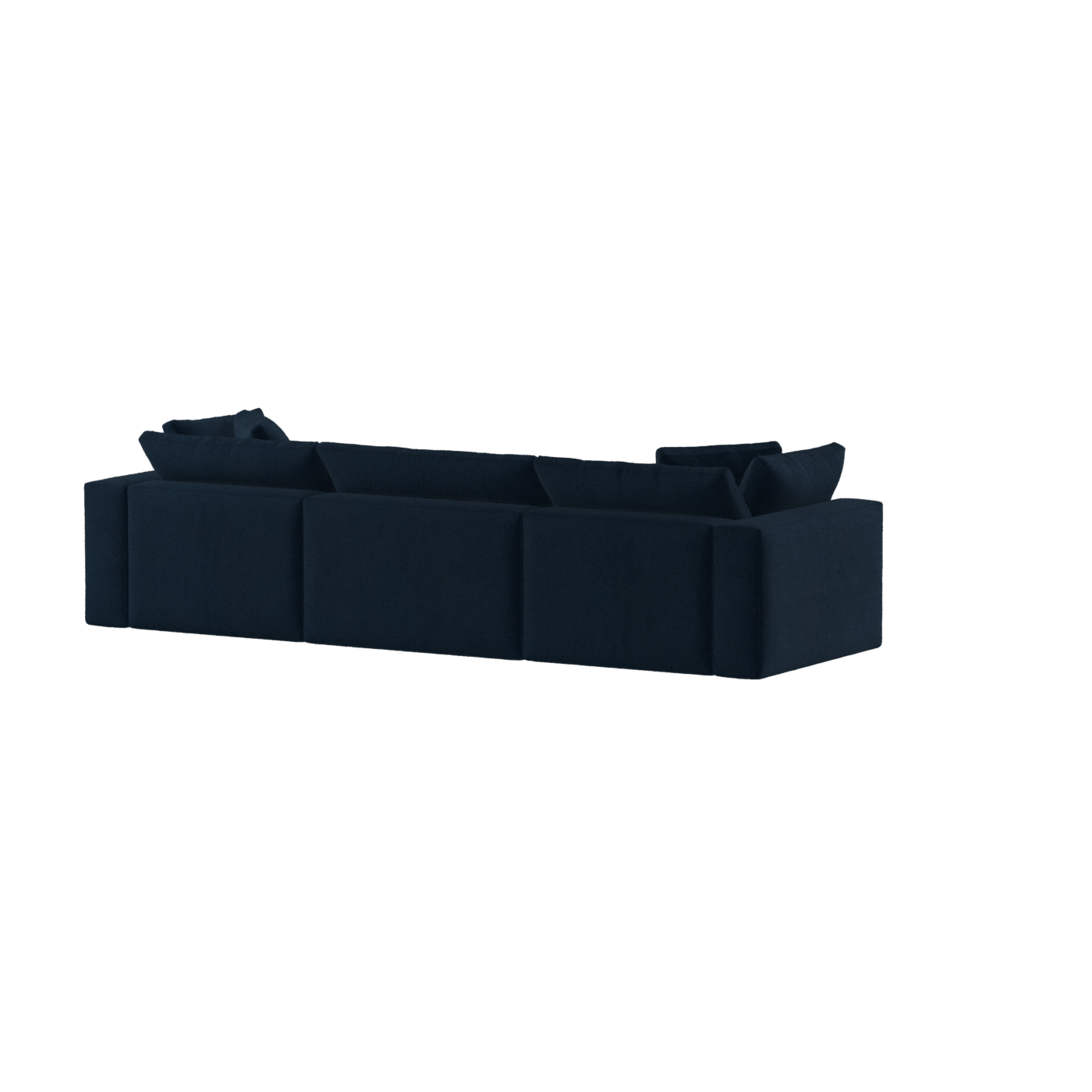 Canapé d'angle modulaire trois places Ari avec personnalisation complète du tissu