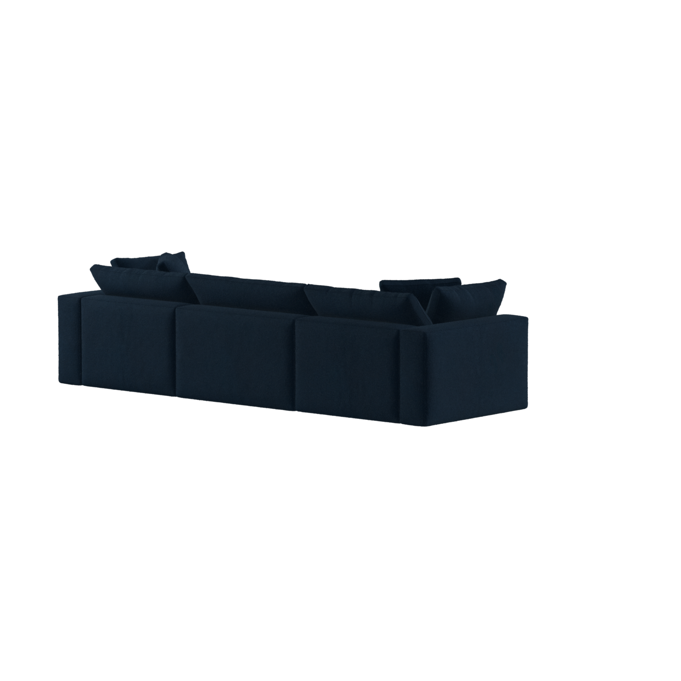 Canapé d'angle modulaire trois places Ari avec personnalisation complète du tissu