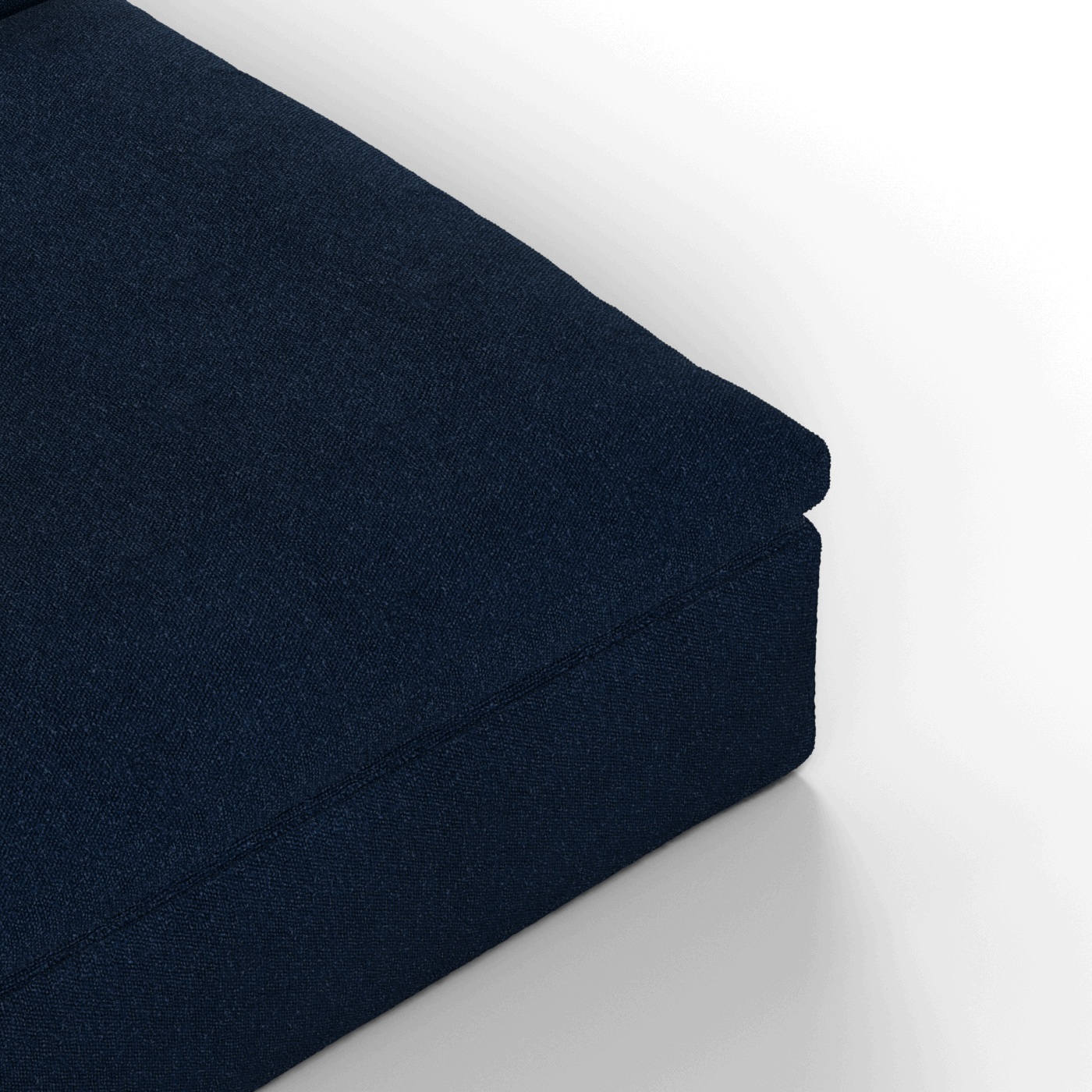 Canapé d'angle modulaire trois places Ari avec personnalisation complète du tissu