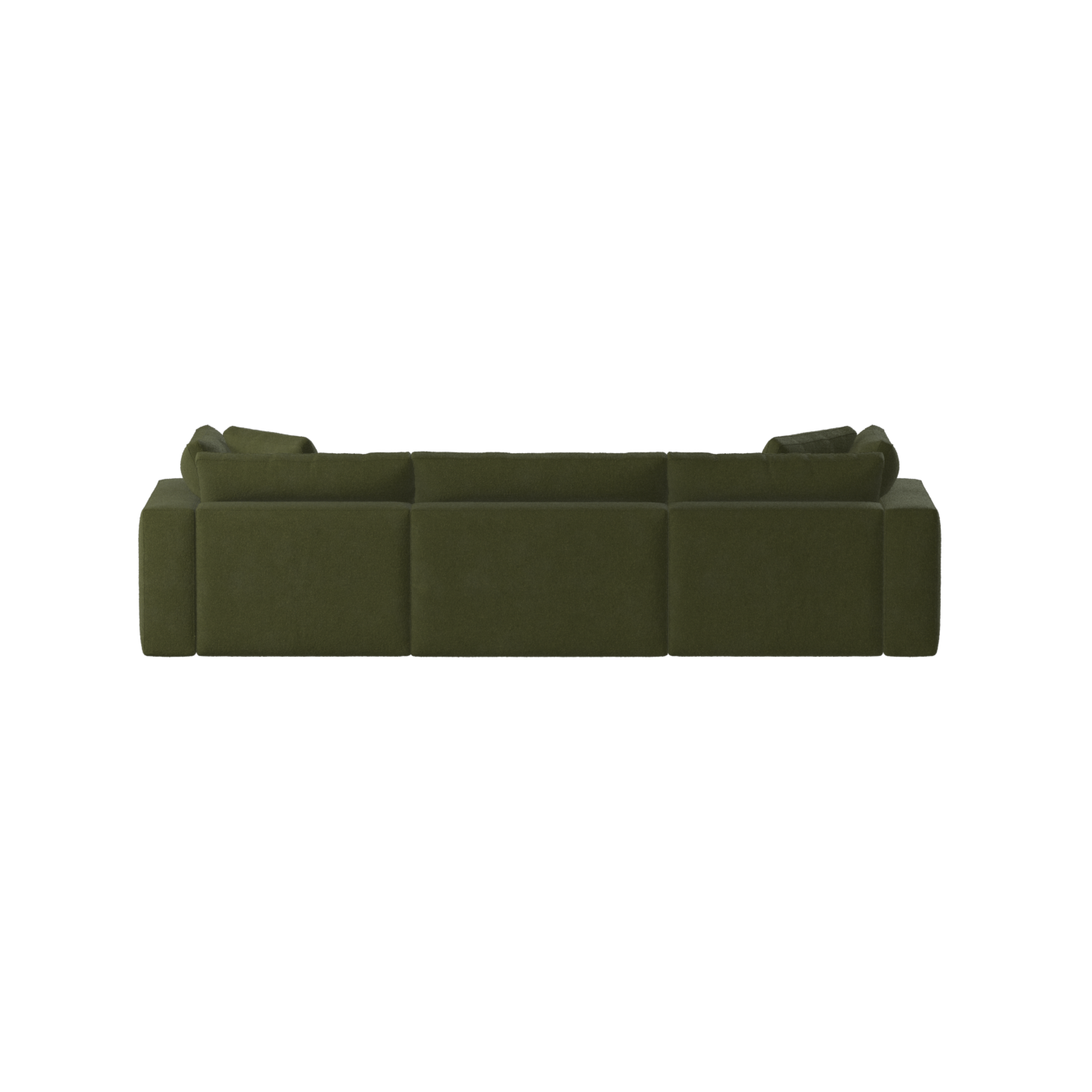 Canapé d'angle modulaire trois places Ari avec personnalisation complète du tissu
