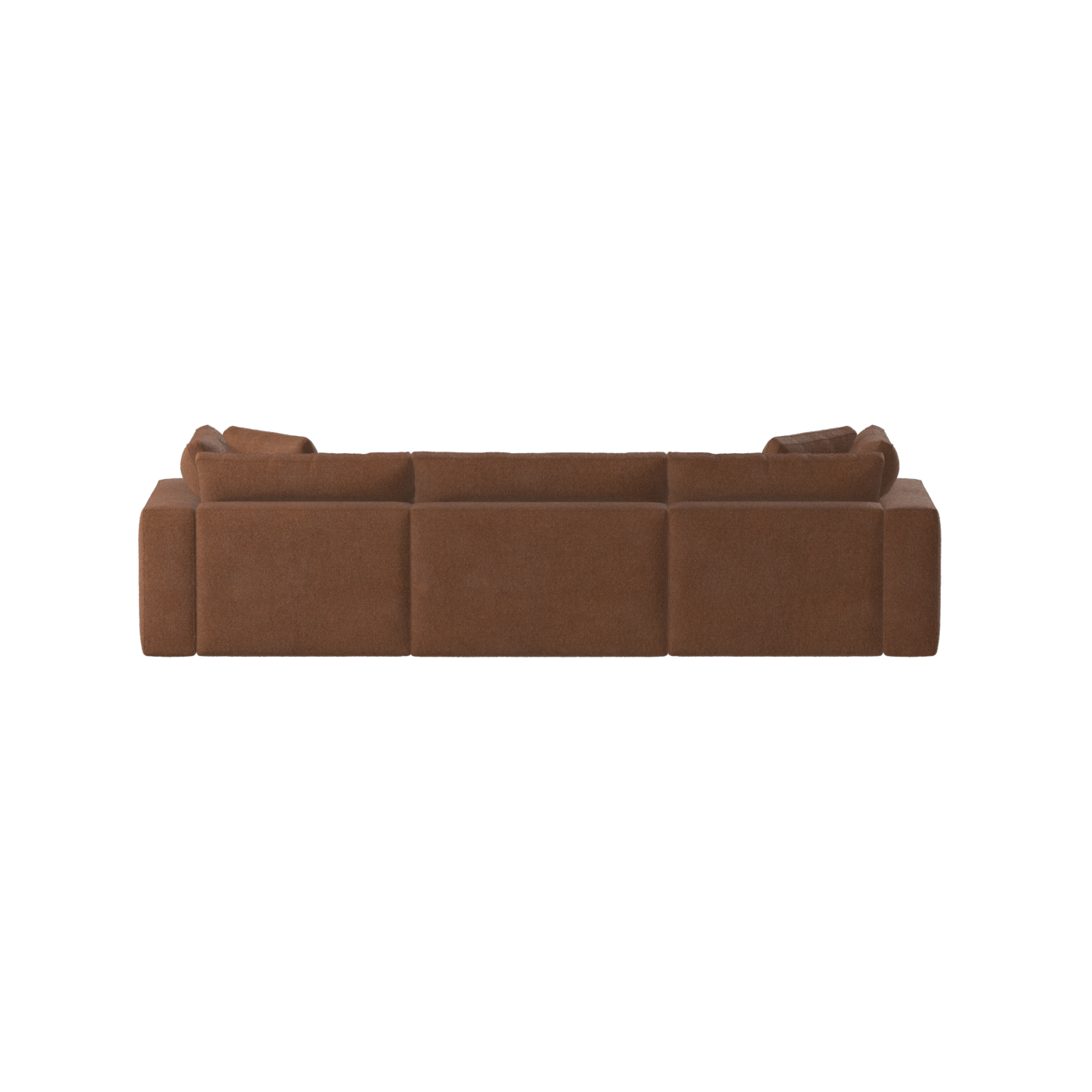 Canapé d'angle modulaire trois places Ari avec personnalisation complète du tissu