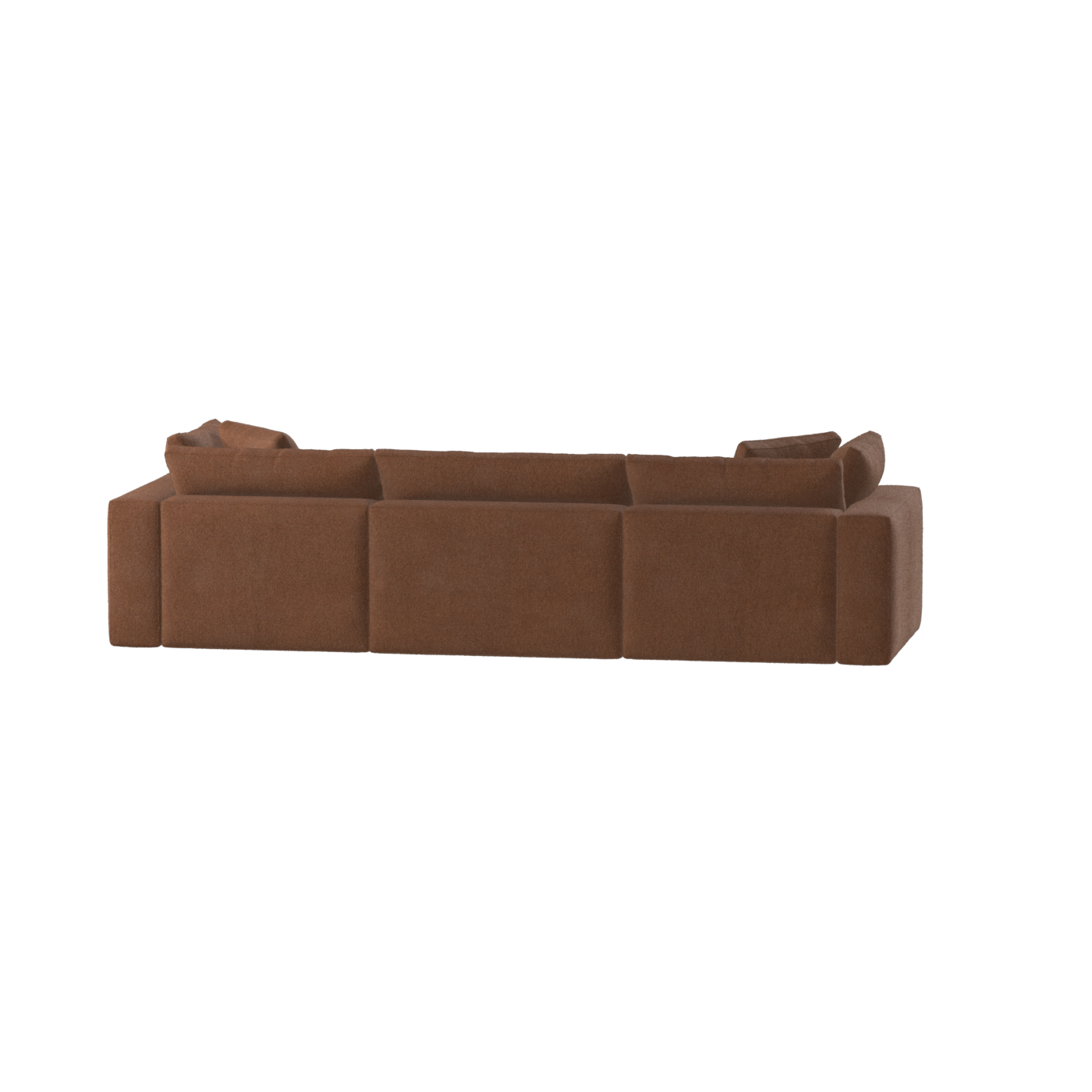 Canapé d'angle modulaire trois places Ari avec personnalisation complète du tissu