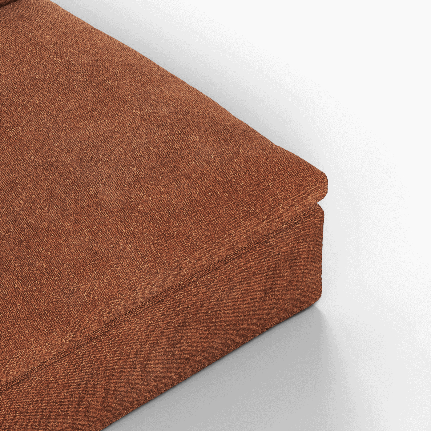 Canapé d'angle modulaire trois places Ari avec personnalisation complète du tissu