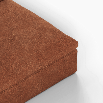 Canapé d'angle modulaire trois places Ari avec personnalisation complète du tissu