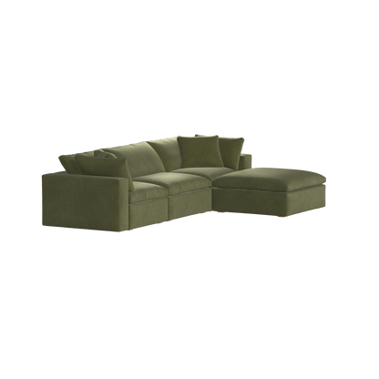 Ari three seater modular corner Sofa With Full Fabric Customisation