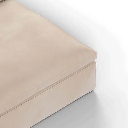 Canapé d'angle modulaire trois places Ari avec personnalisation complète du tissu