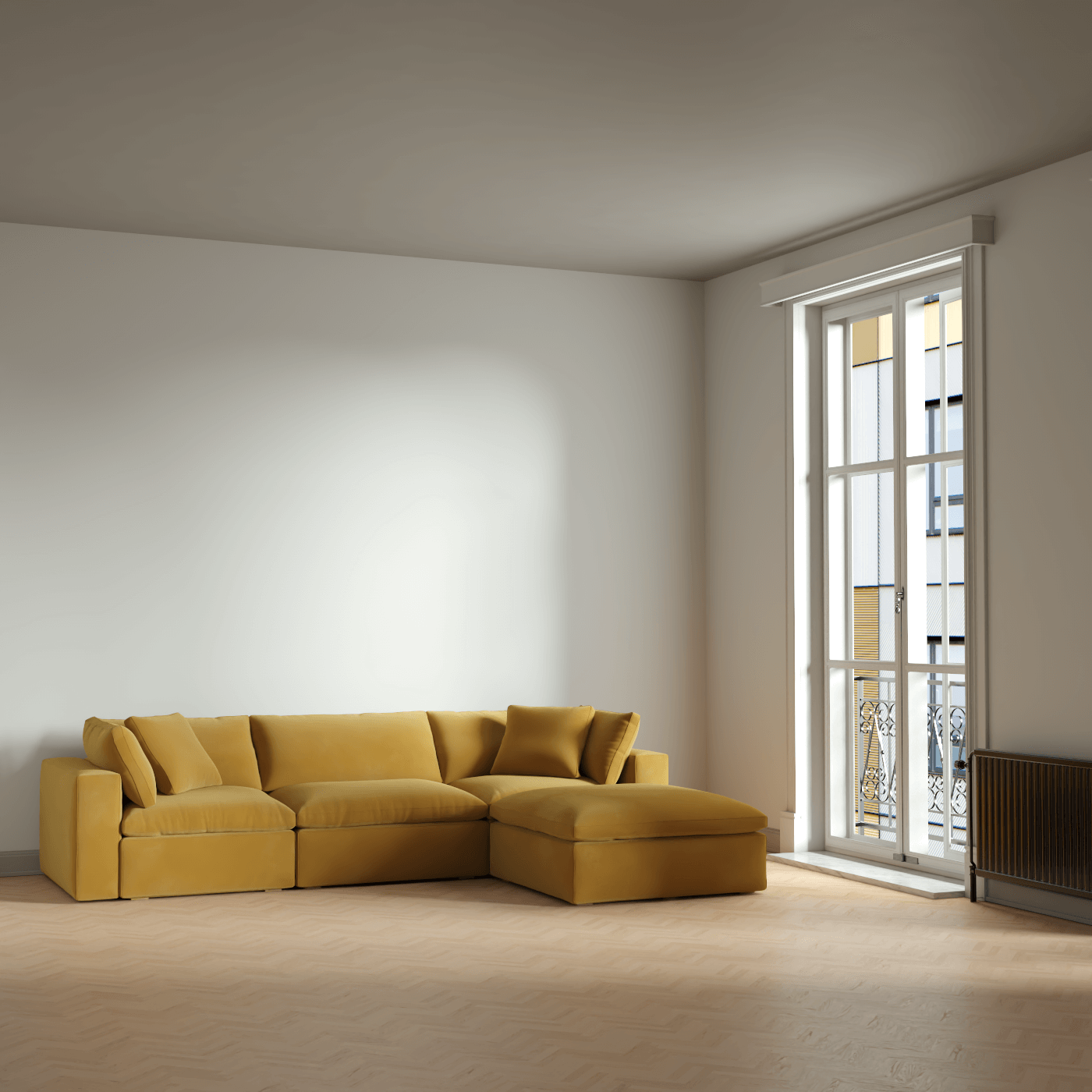 Ari dreisitziges modulares Ecksofa