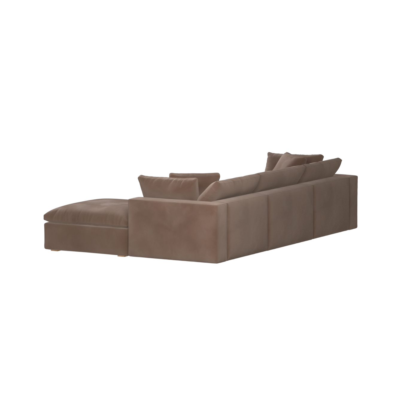 Canapé d'angle modulaire trois places Ari avec personnalisation complète du tissu