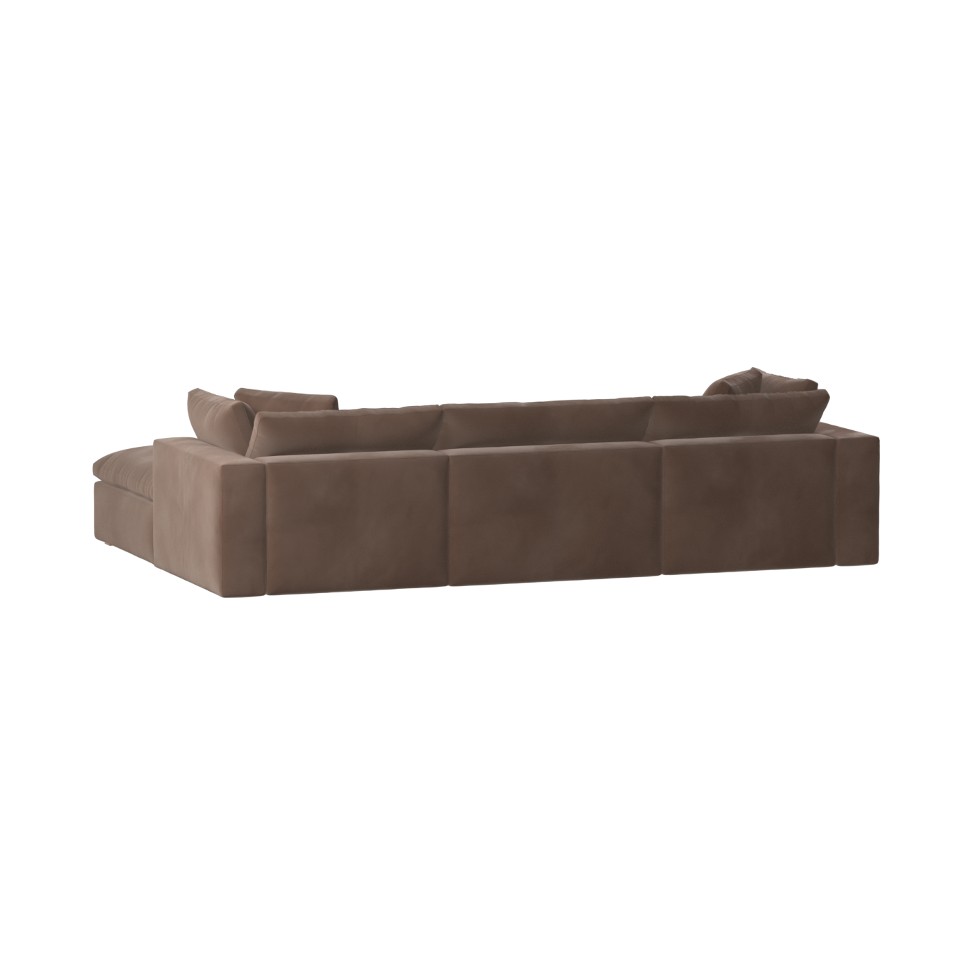 Canapé d'angle modulaire trois places Ari avec personnalisation complète du tissu