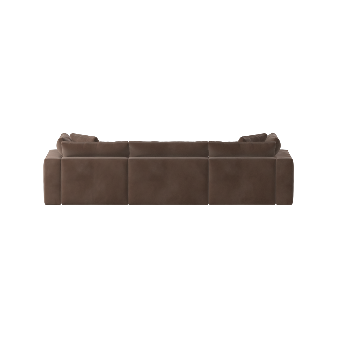Canapé d'angle modulaire trois places Ari avec personnalisation complète du tissu