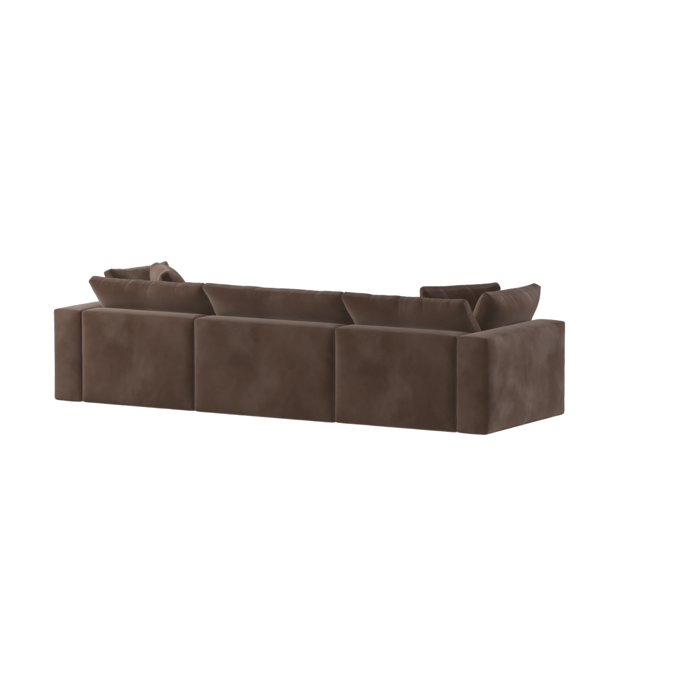 Canapé d'angle modulaire trois places Ari avec personnalisation complète du tissu