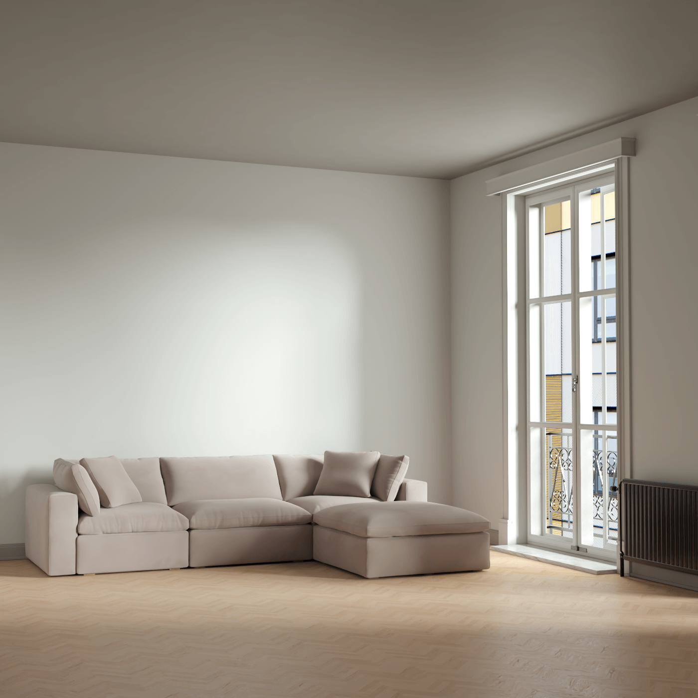 Ari dreisitziges modulares Ecksofa