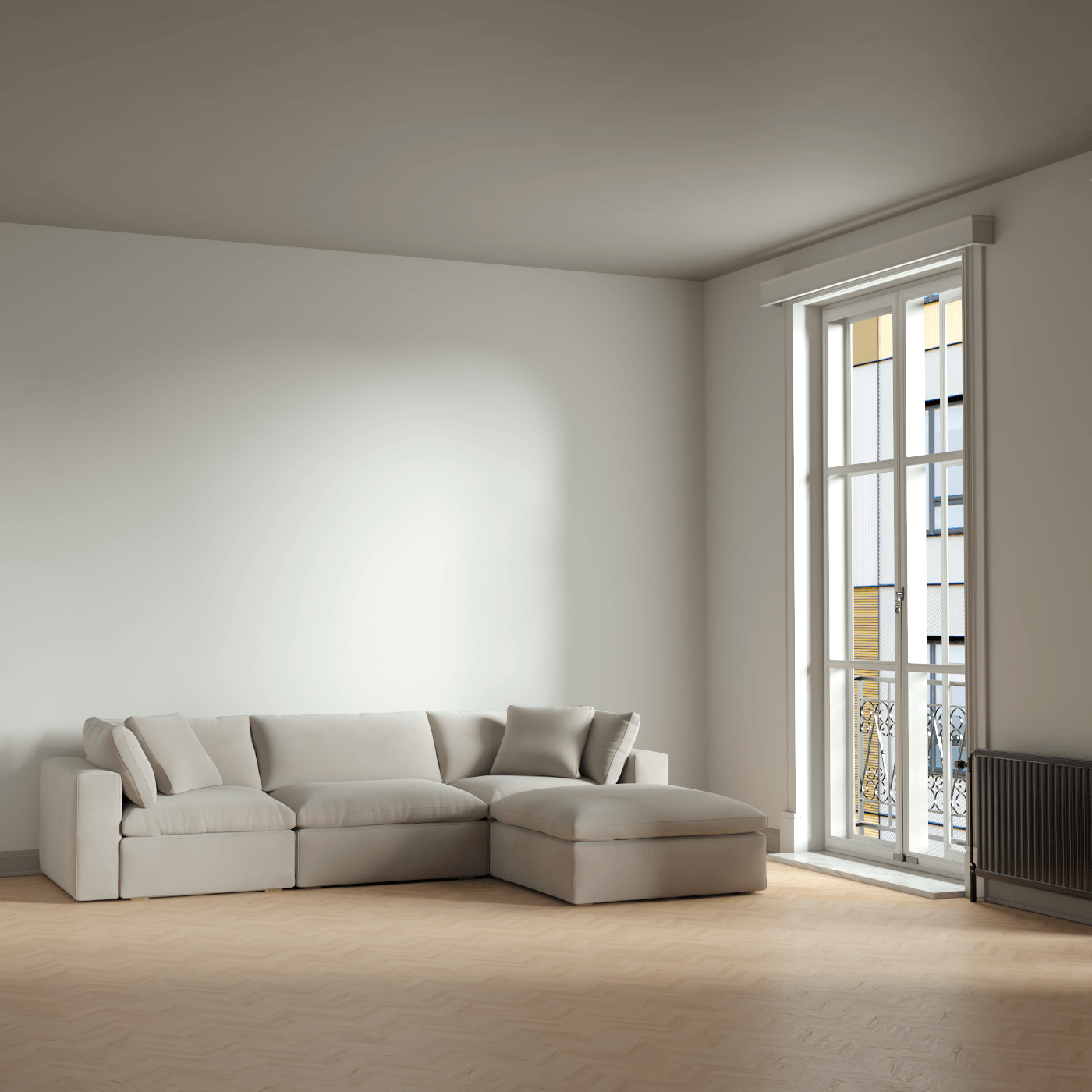 Ari dreisitziges modulares Ecksofa