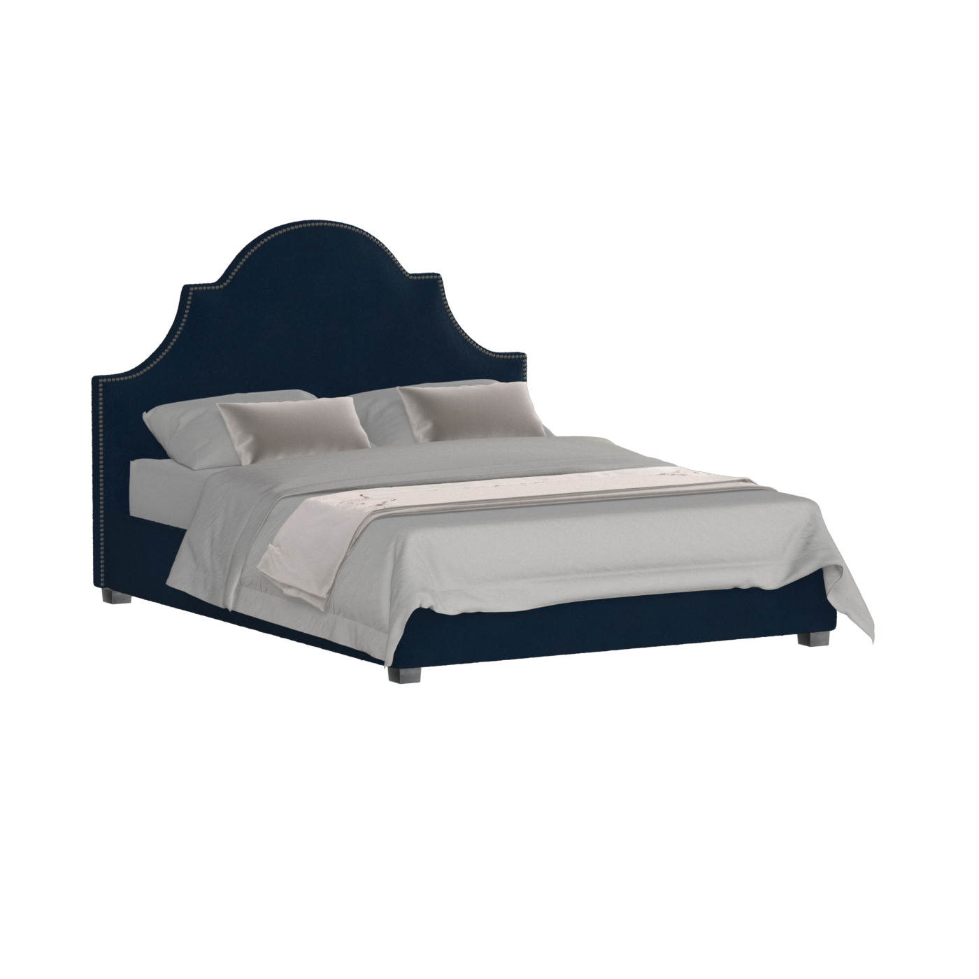 Ariana Double Bed with Elegant Headboard