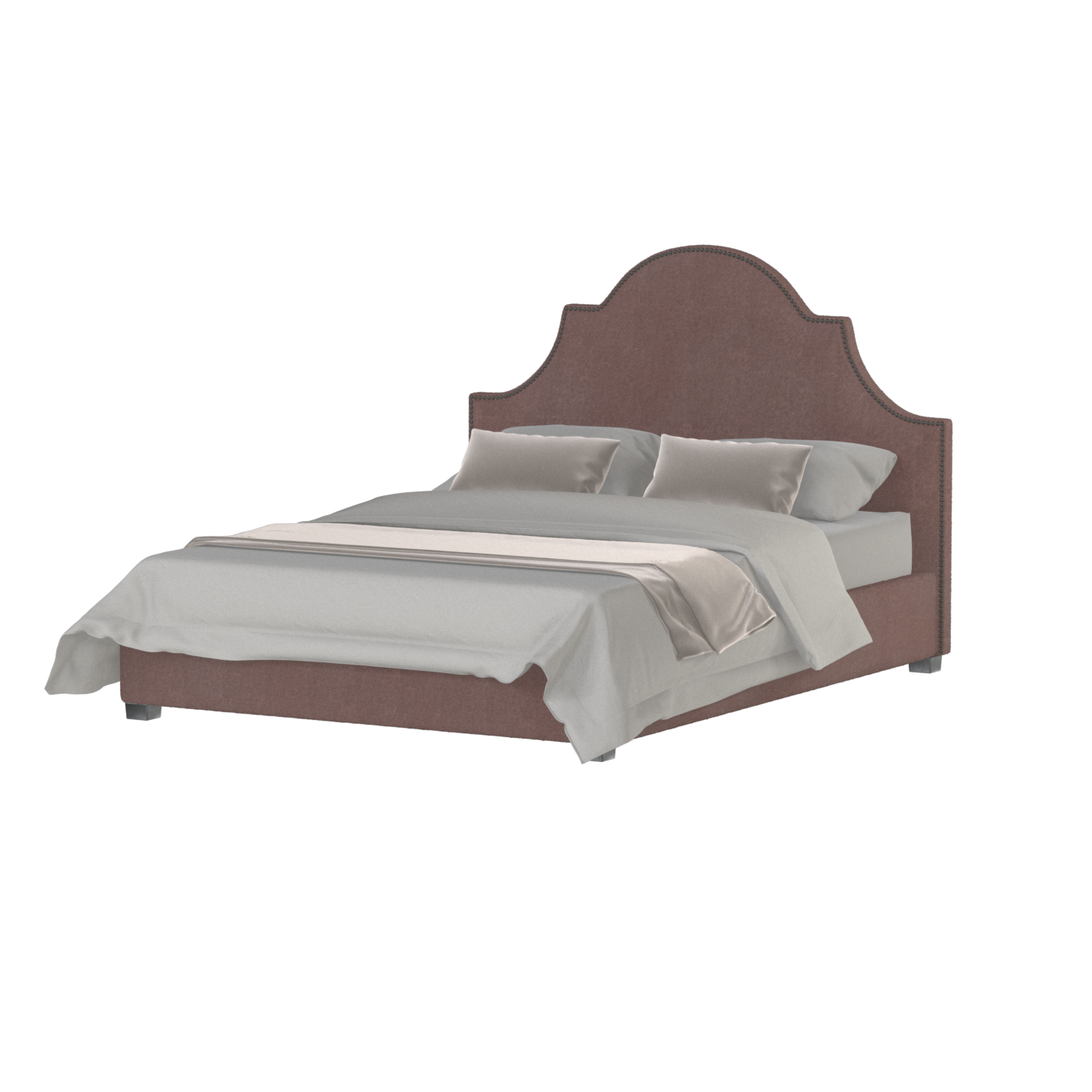 Ariana Double Bed with Elegant Headboard