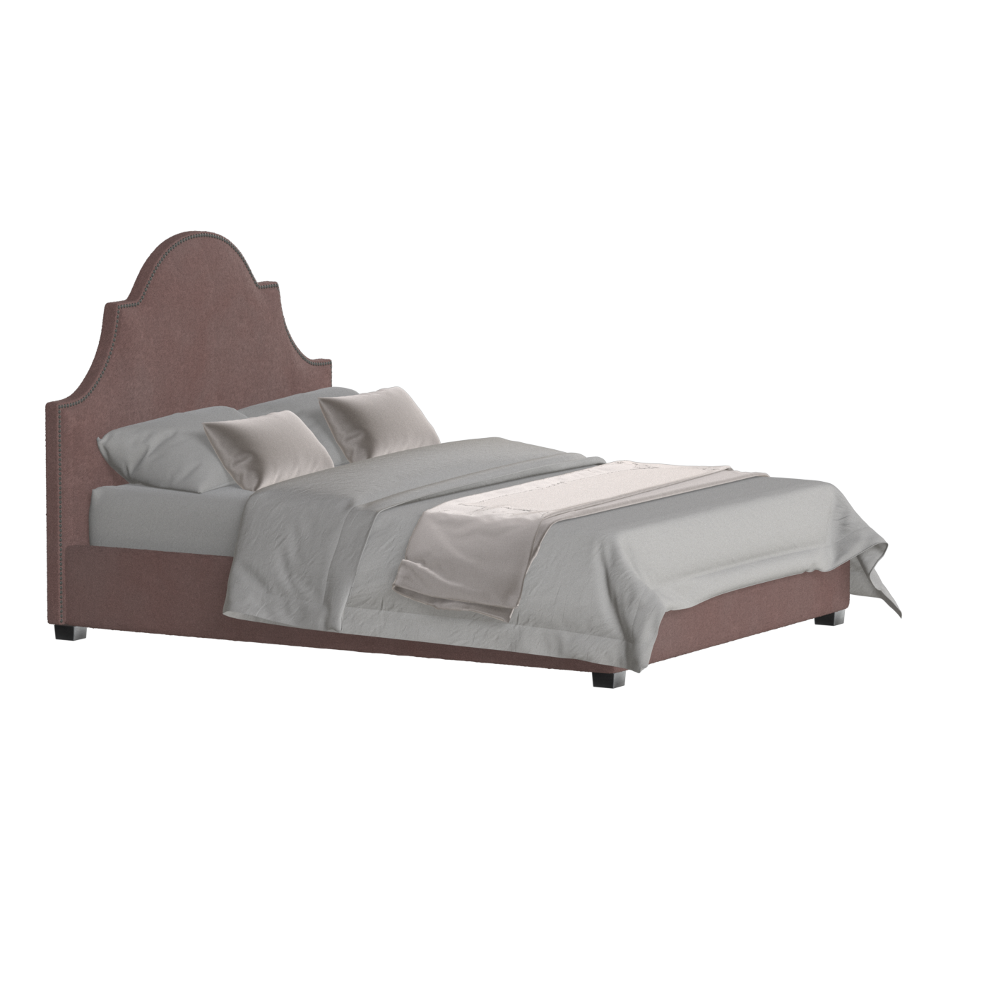 Ariana Double Bed with Elegant Headboard