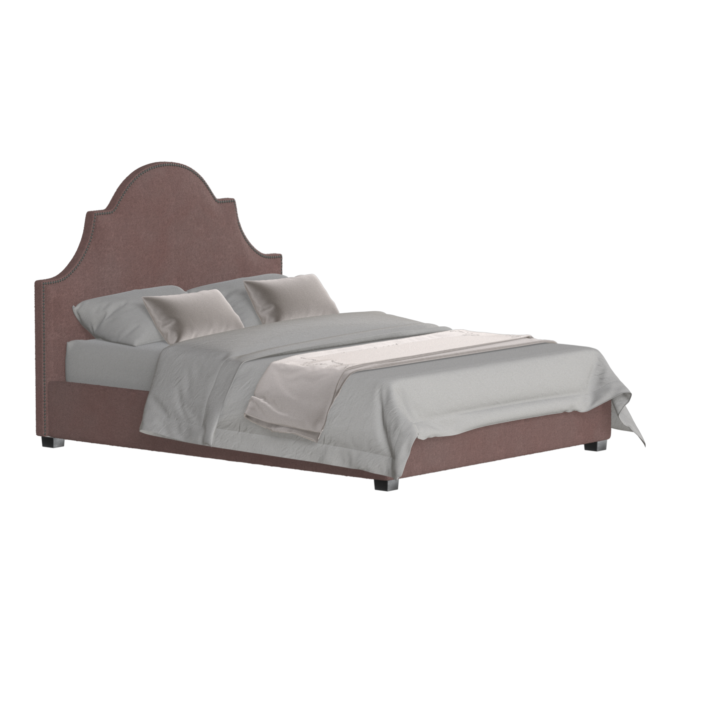 Ariana Double Bed with Elegant Headboard