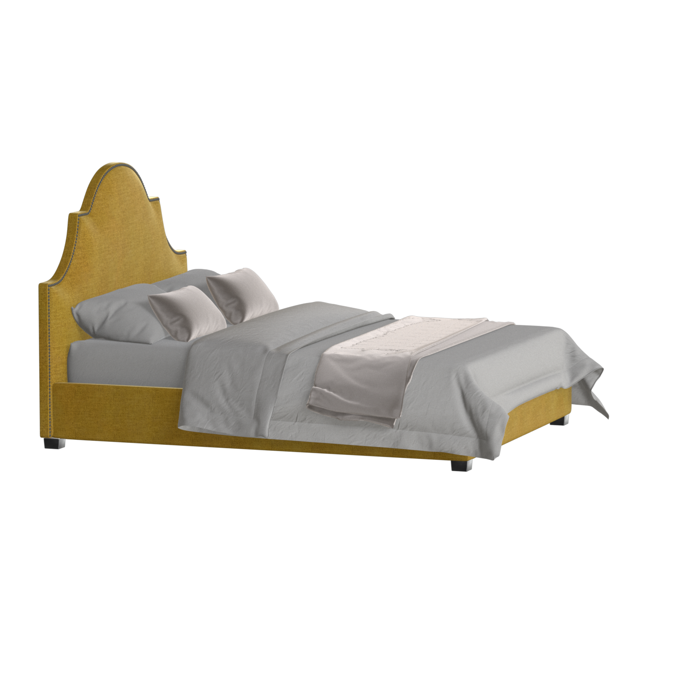 Ariana Double Bed with Elegant Headboard