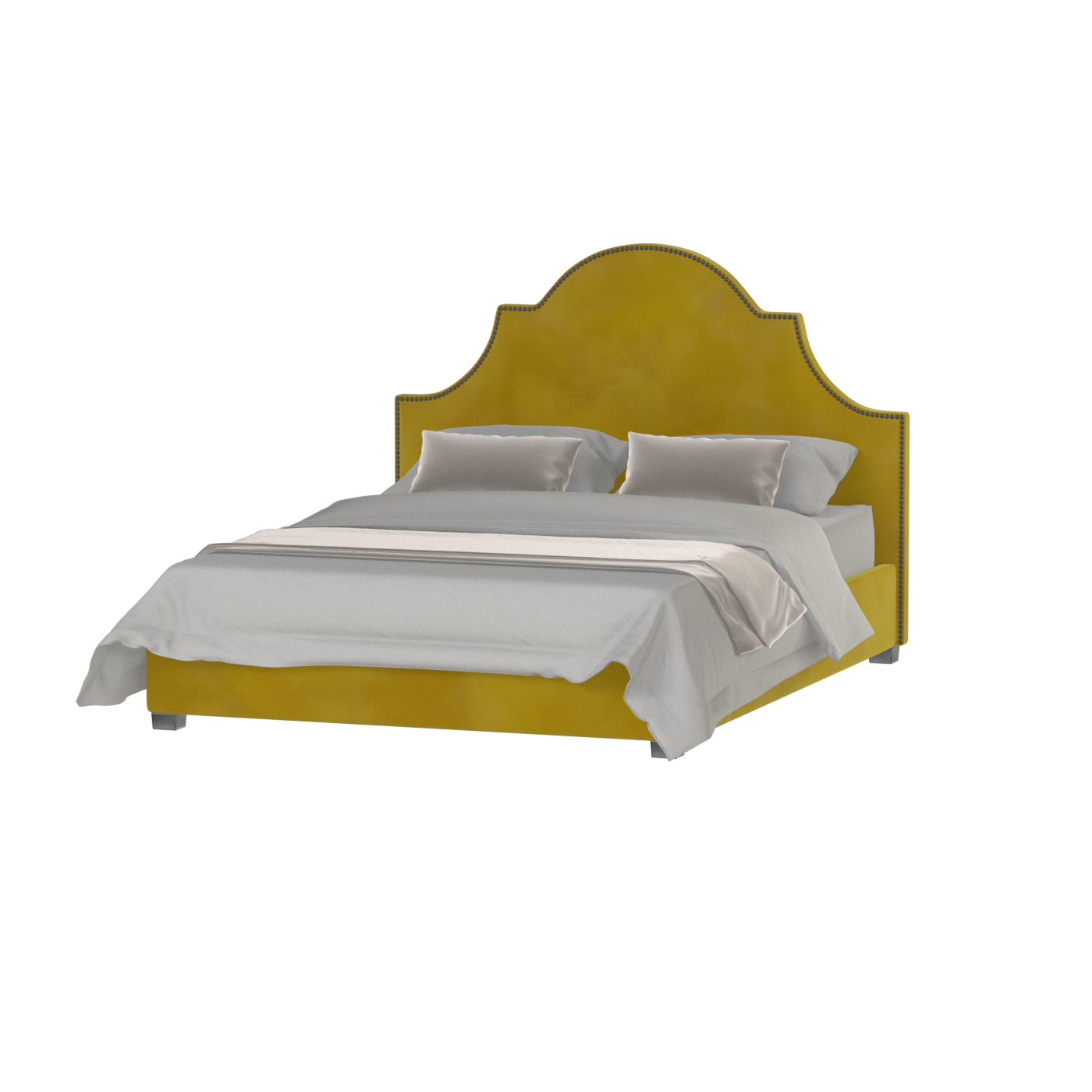 Ariana Double Bed with Elegant Headboard