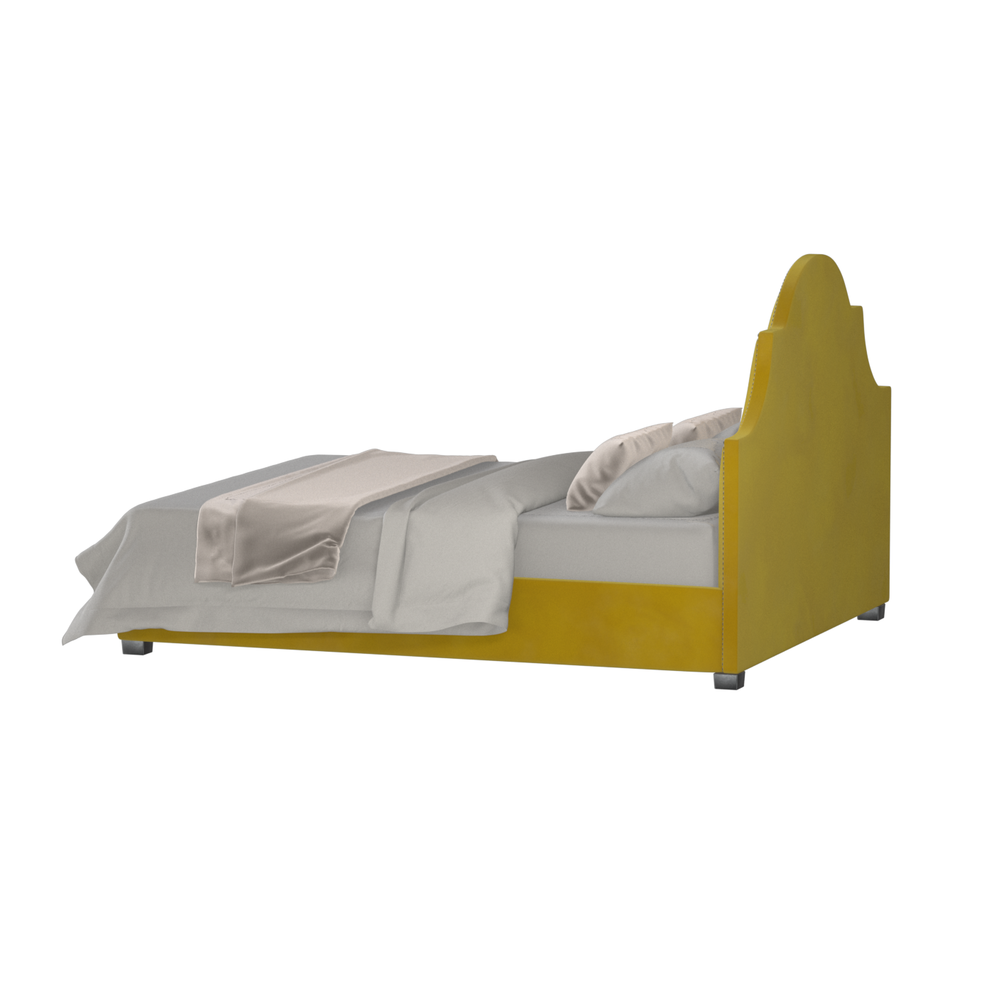 Ariana Double Bed with Elegant Headboard