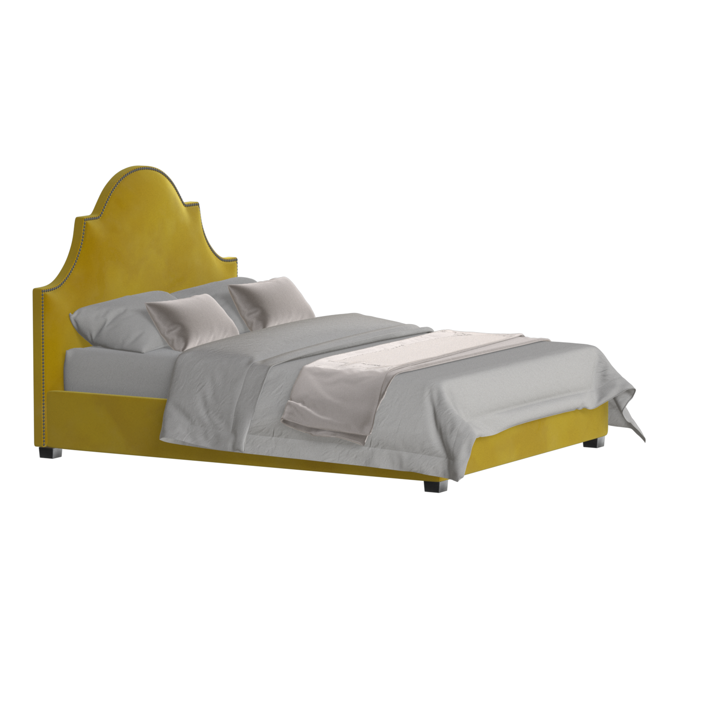 Ariana Double Bed with Elegant Headboard