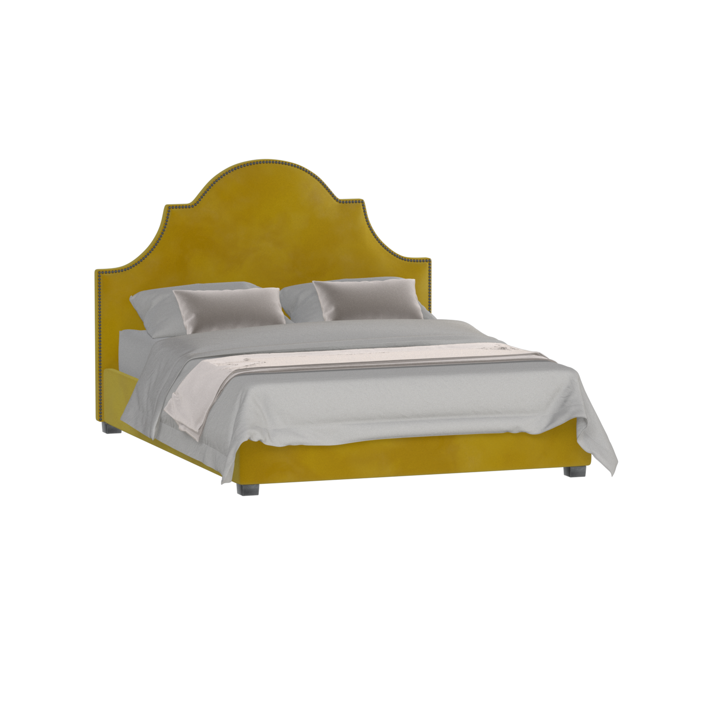 Ariana Double Bed with Elegant Headboard