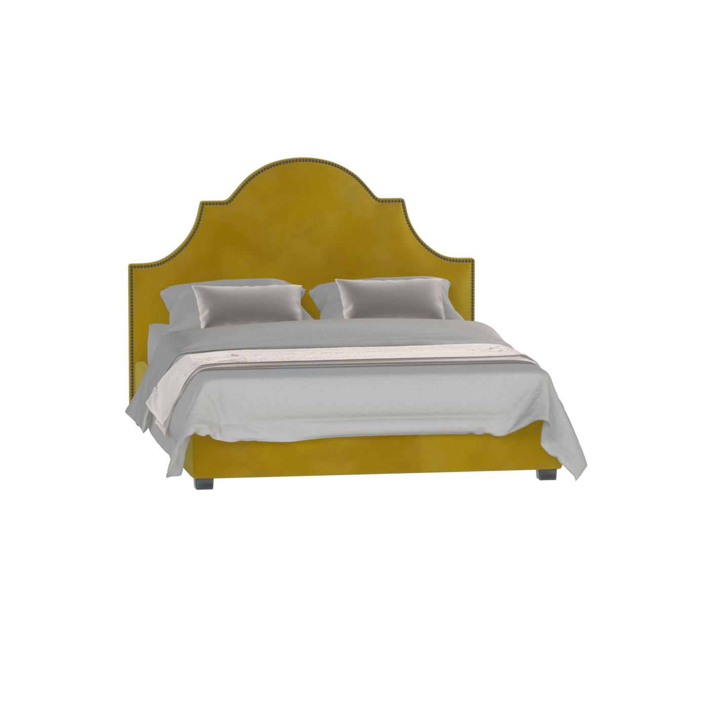 Ariana Double Bed with Elegant Headboard