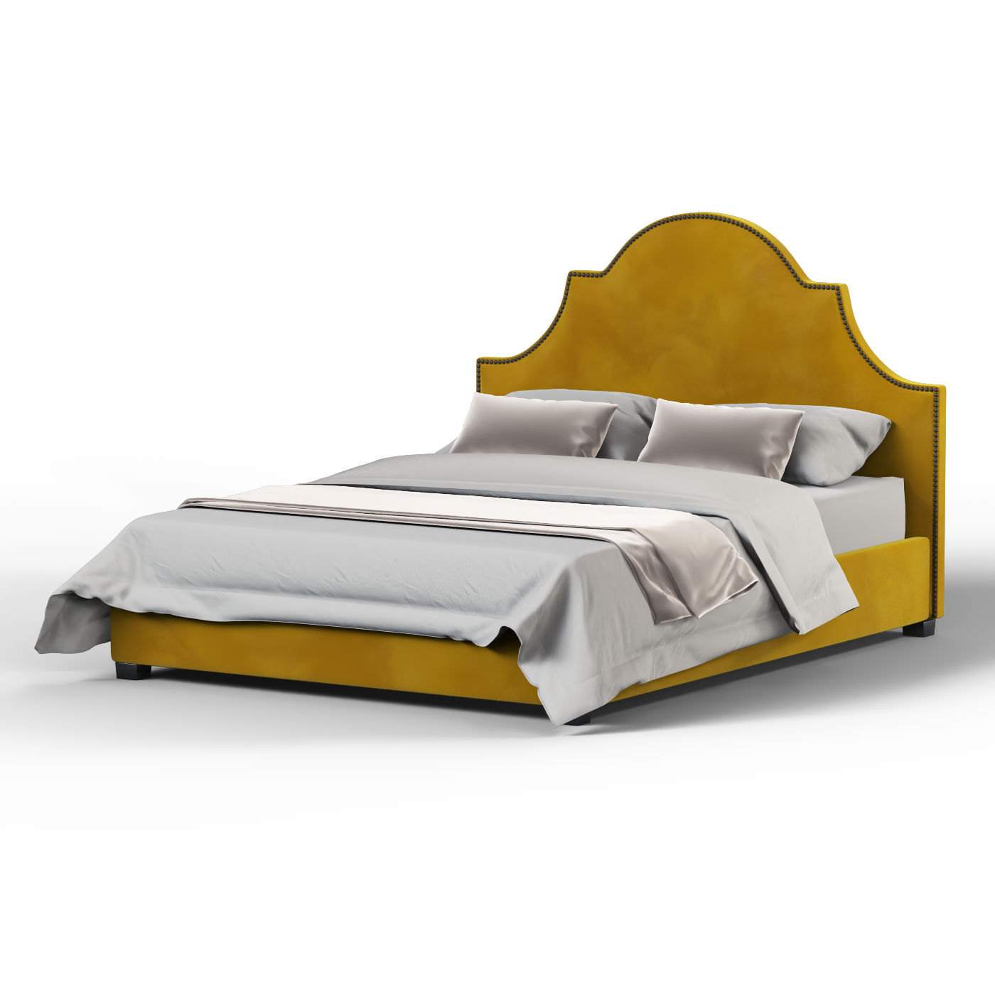 Ariana Double Bed with Elegant Headboard