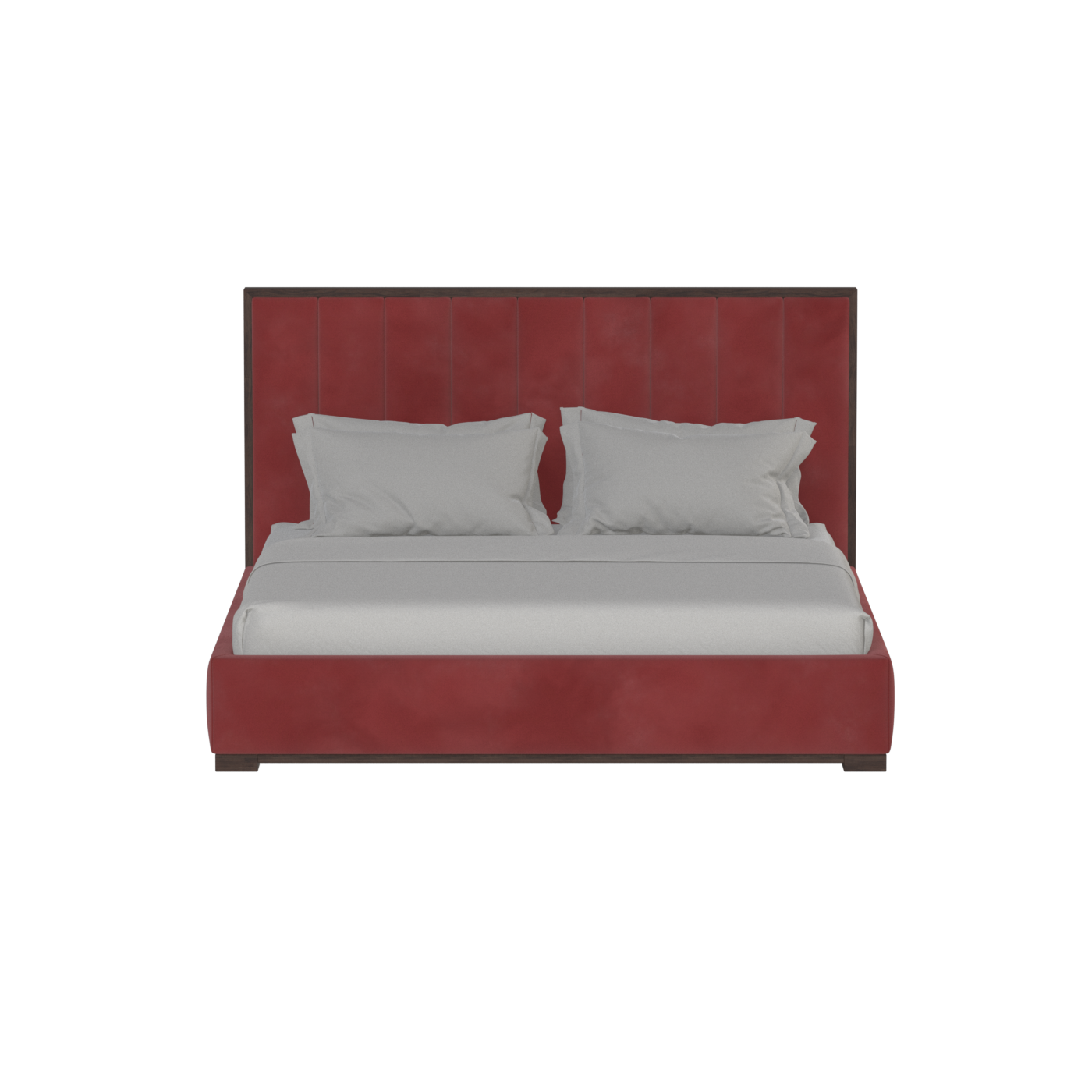 Ava Bed with Framed Vertical Headboard Panels