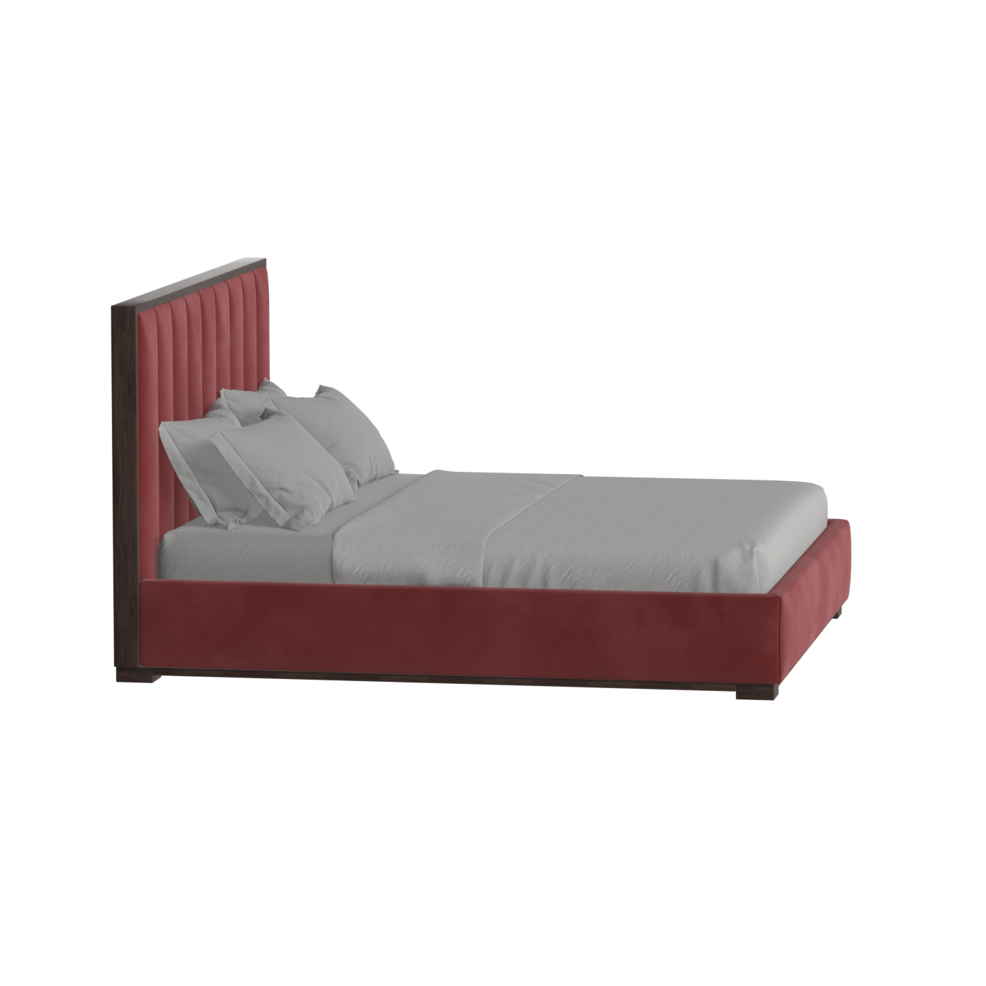 Ava Bed with Framed Vertical Headboard Panels