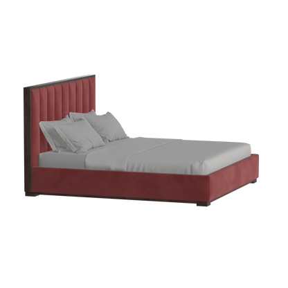 Ava Bed with Framed Vertical Headboard Panels