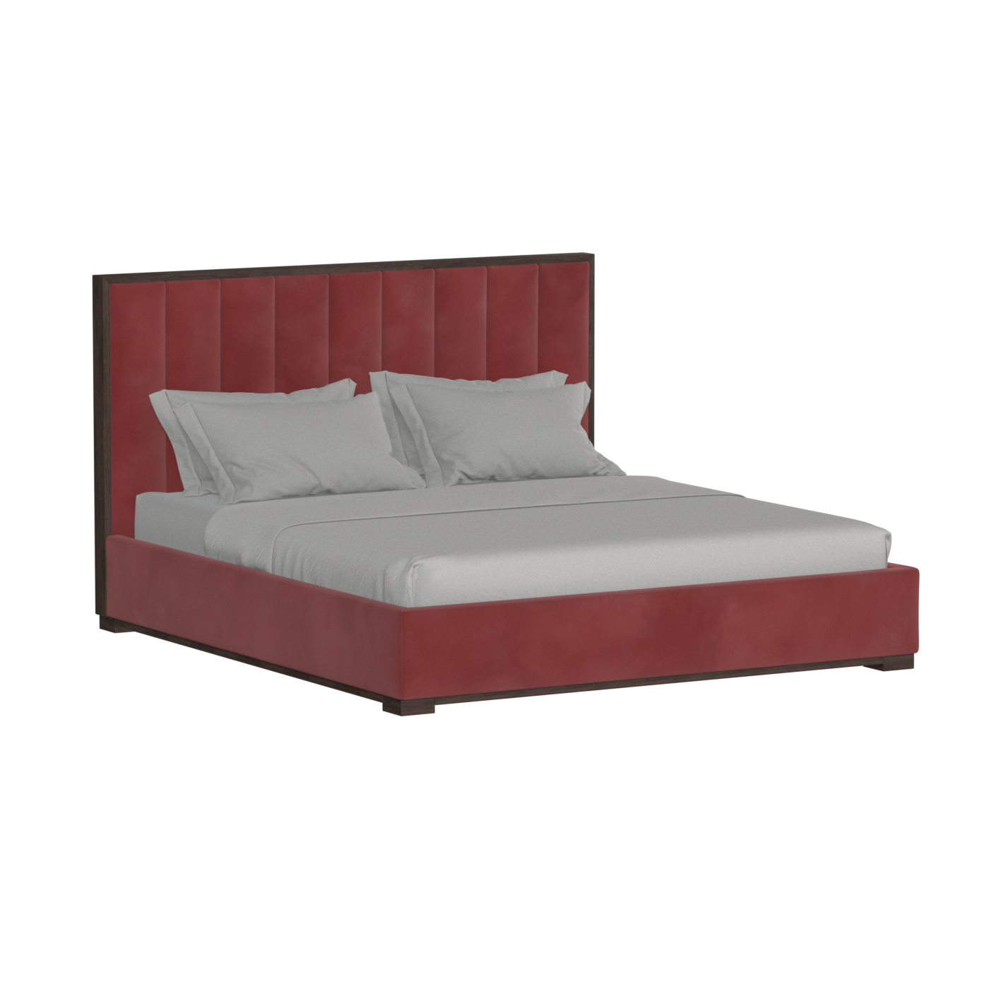Ava Bed with Framed Vertical Headboard Panels
