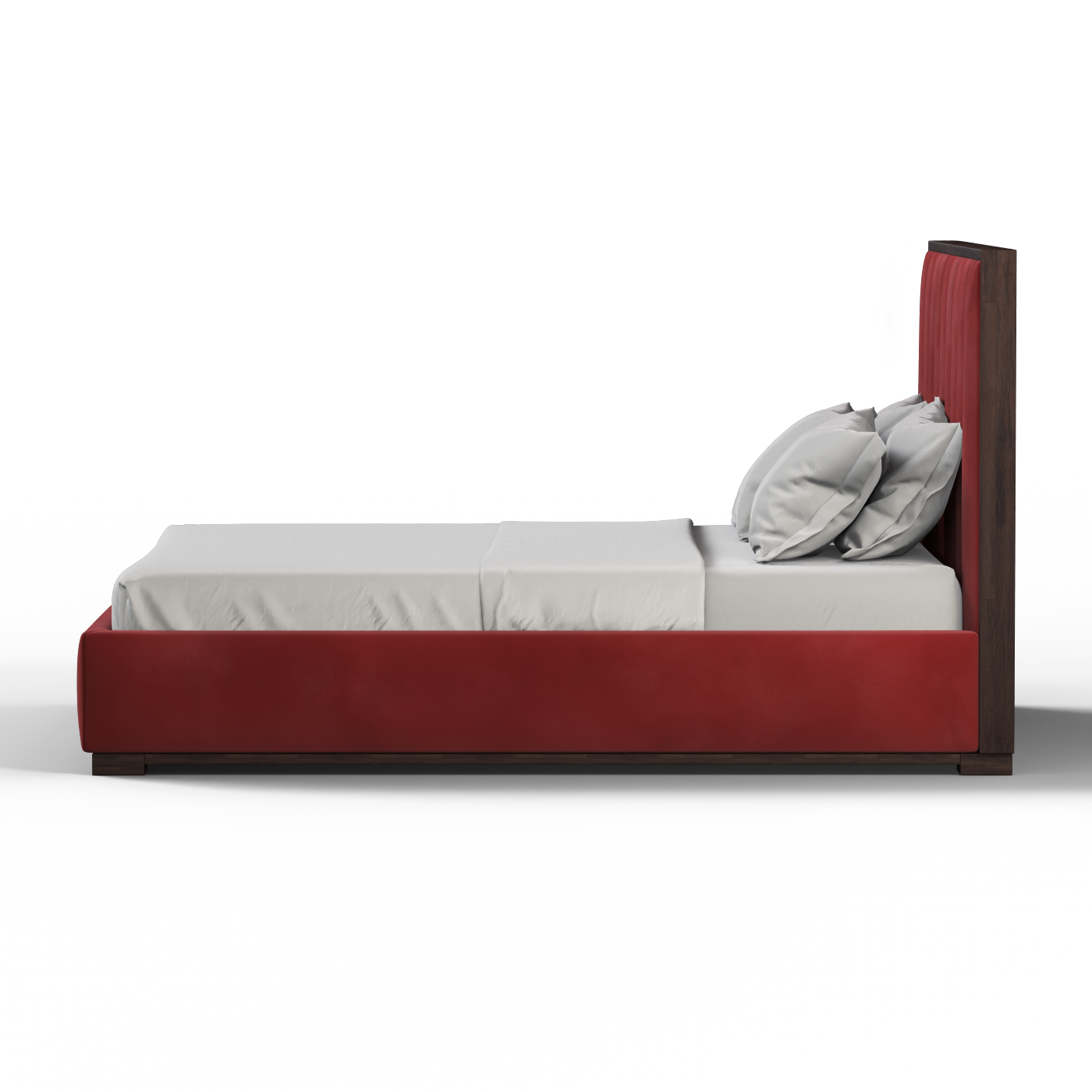 Ava Bed with Framed Vertical Headboard Panels