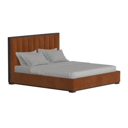 Ava Bed with Framed Vertical Headboard Panels