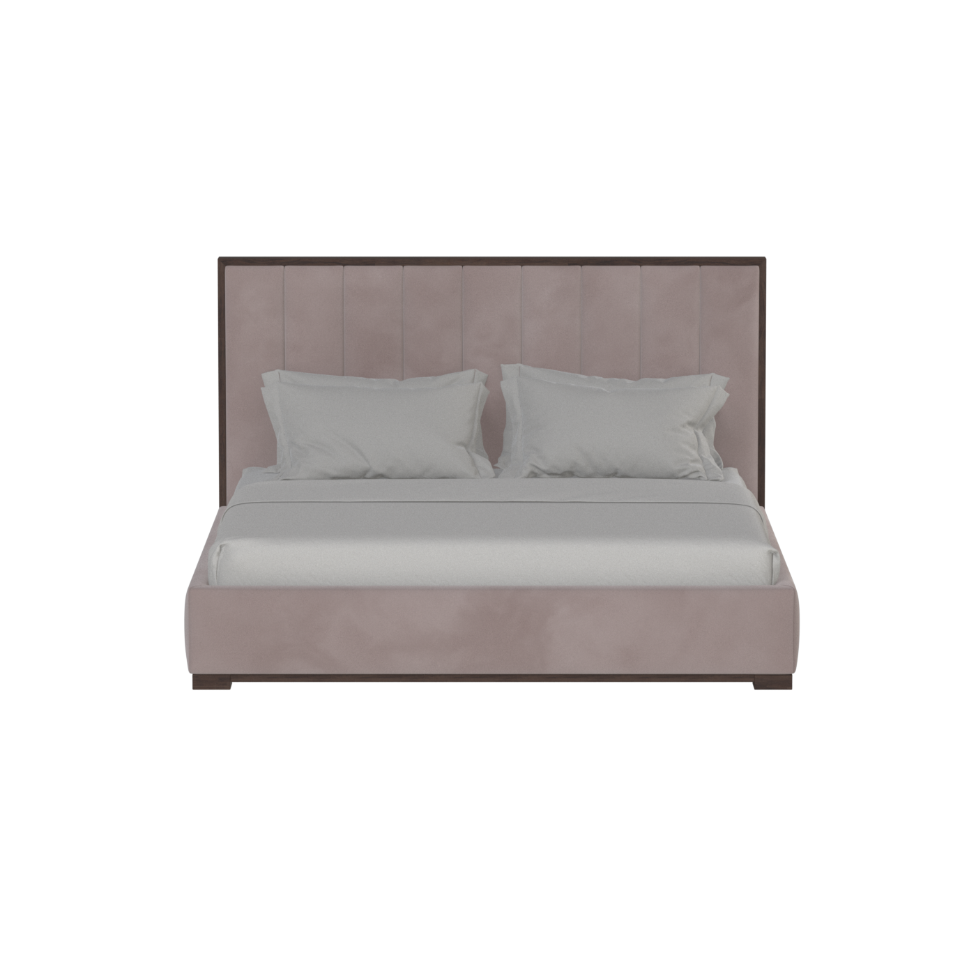 Ava Bed with Framed Vertical Headboard Panels