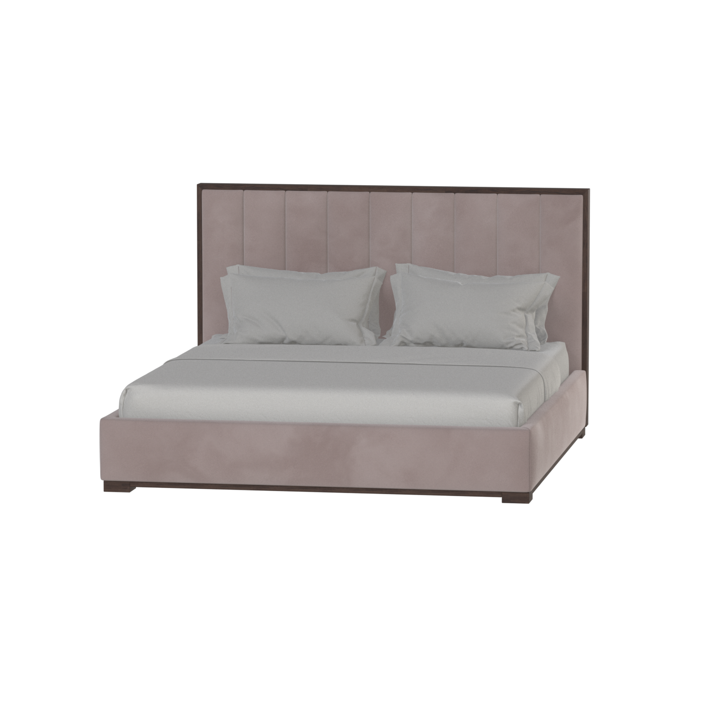 Ava Bed with Framed Vertical Headboard Panels