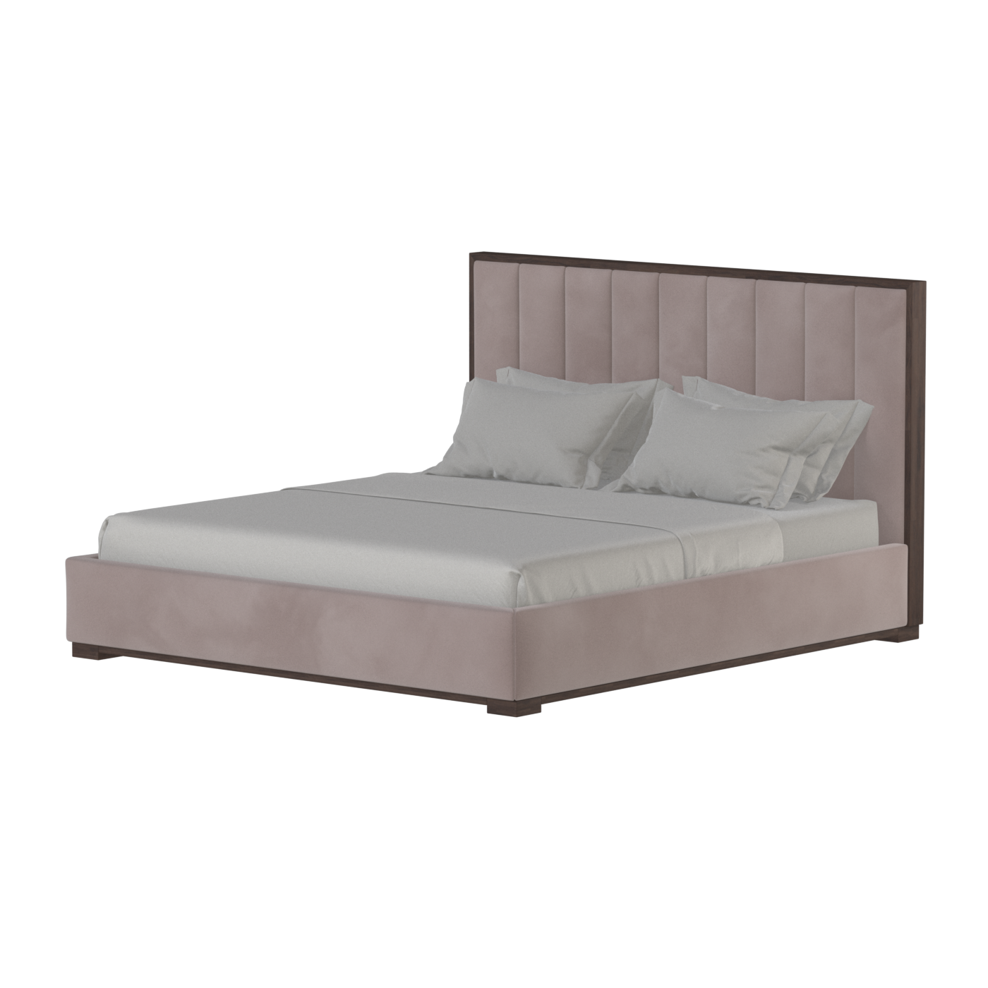 Ava Bed with Framed Vertical Headboard Panels
