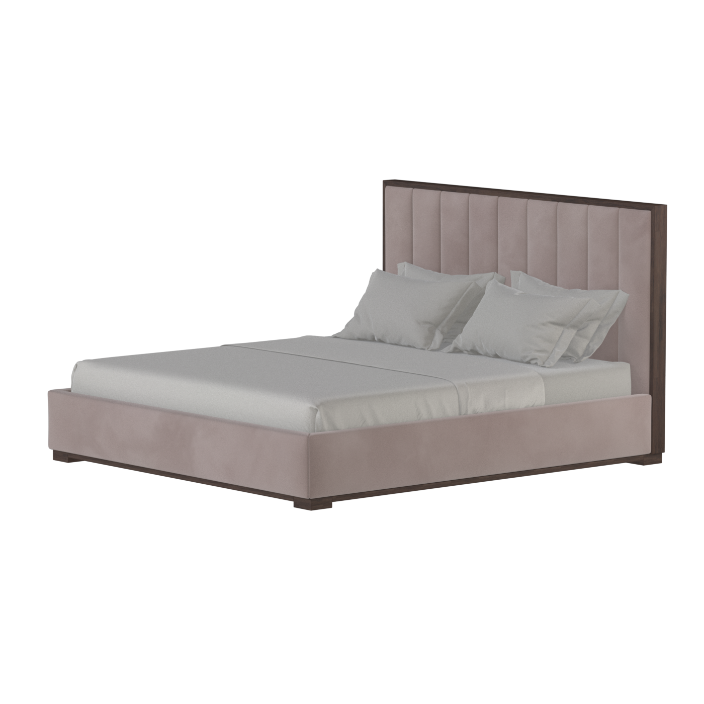 Ava Bed with Framed Vertical Headboard Panels