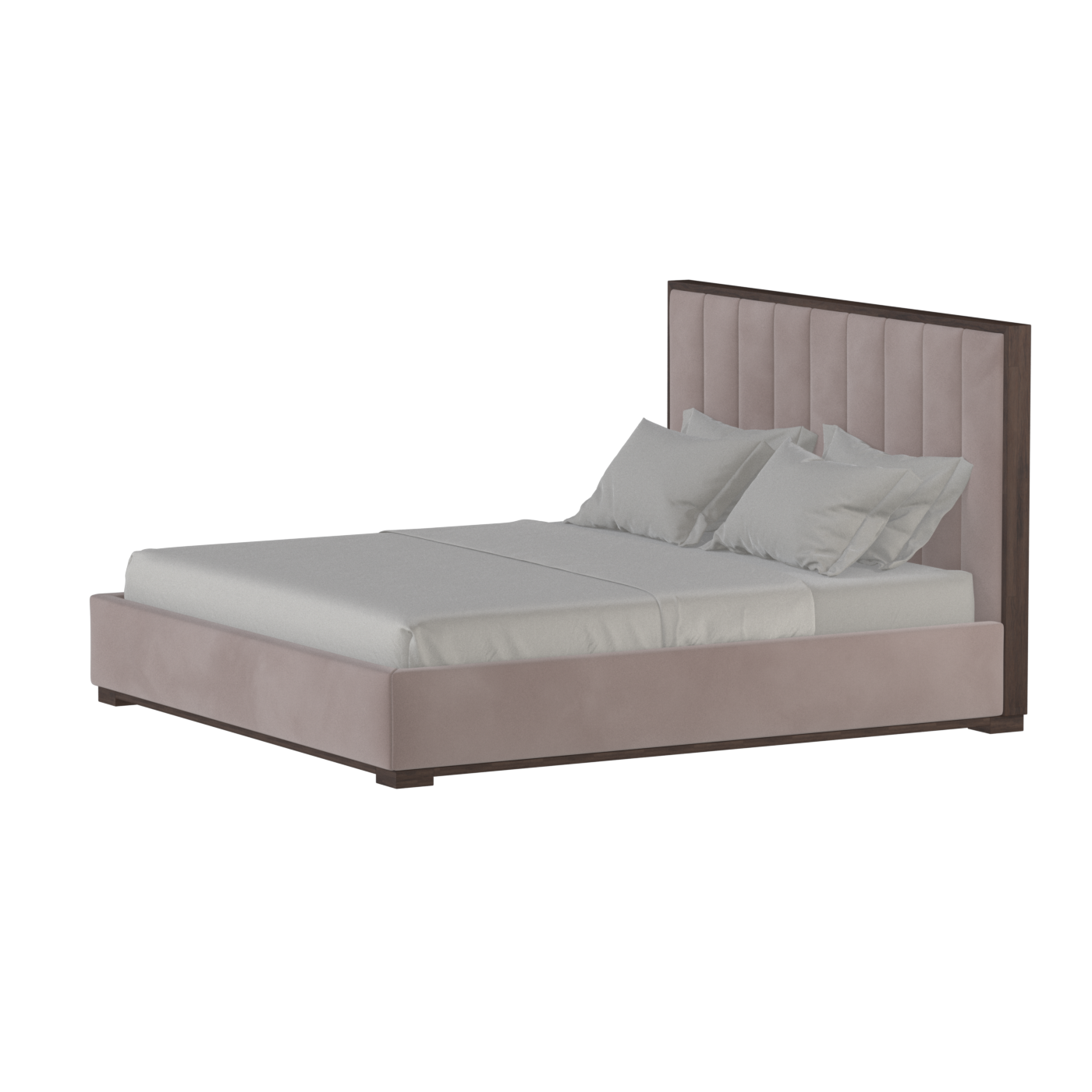 Ava Bed with Framed Vertical Headboard Panels