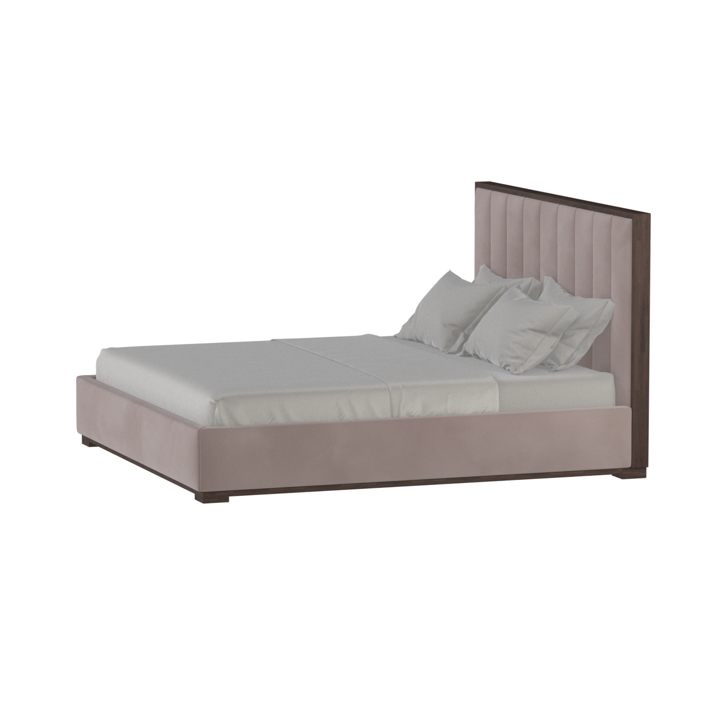 Ava Bed with Framed Vertical Headboard Panels