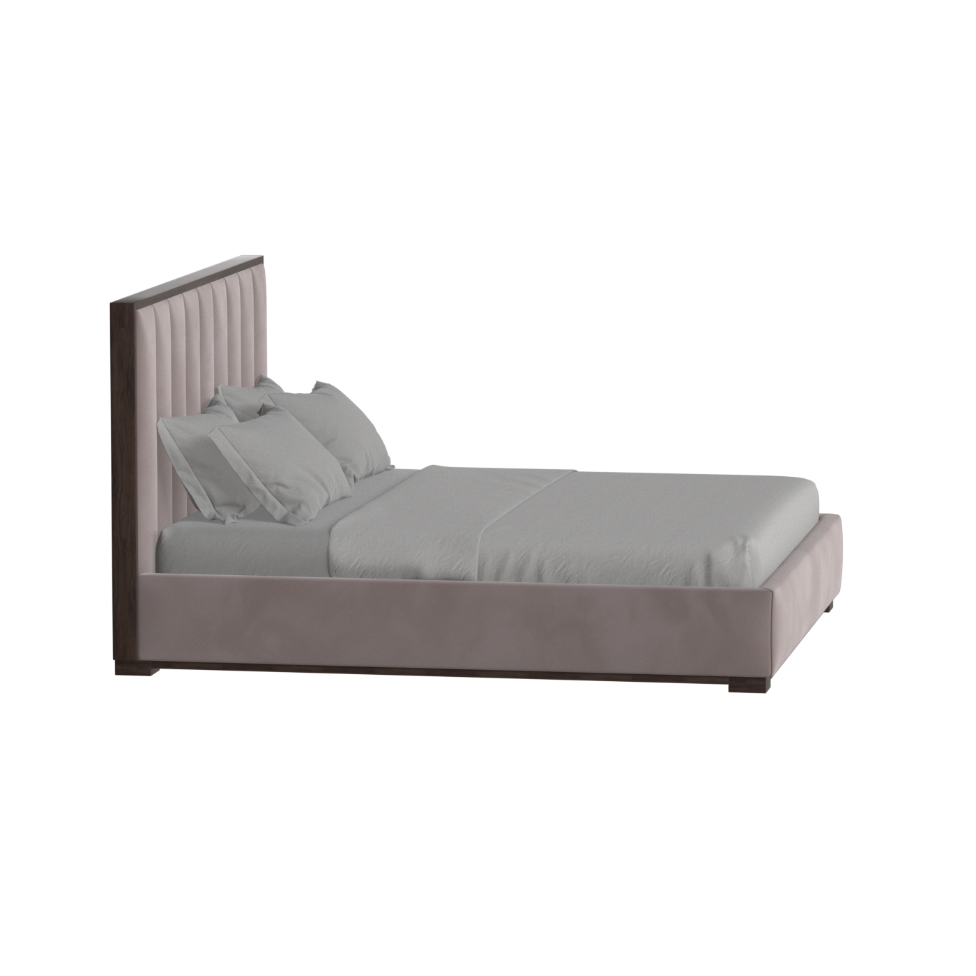 Ava Bed with Framed Vertical Headboard Panels
