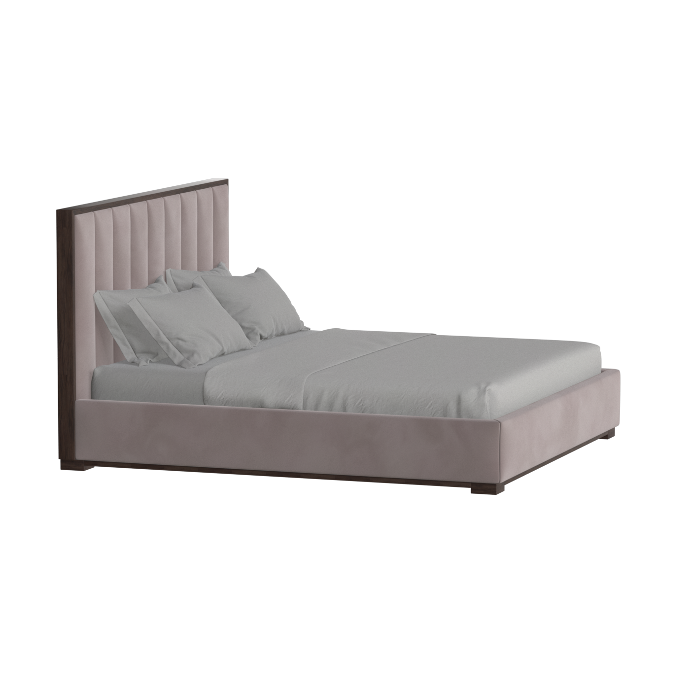 Ava Bed with Framed Vertical Headboard Panels
