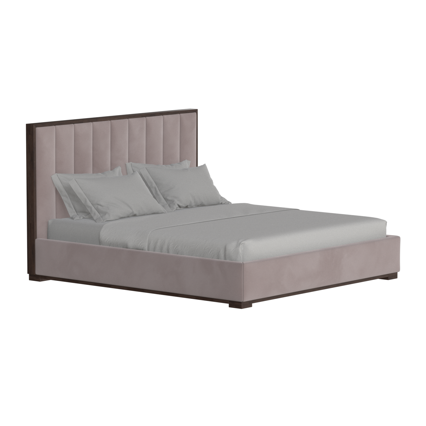 Ava Bed with Framed Vertical Headboard Panels