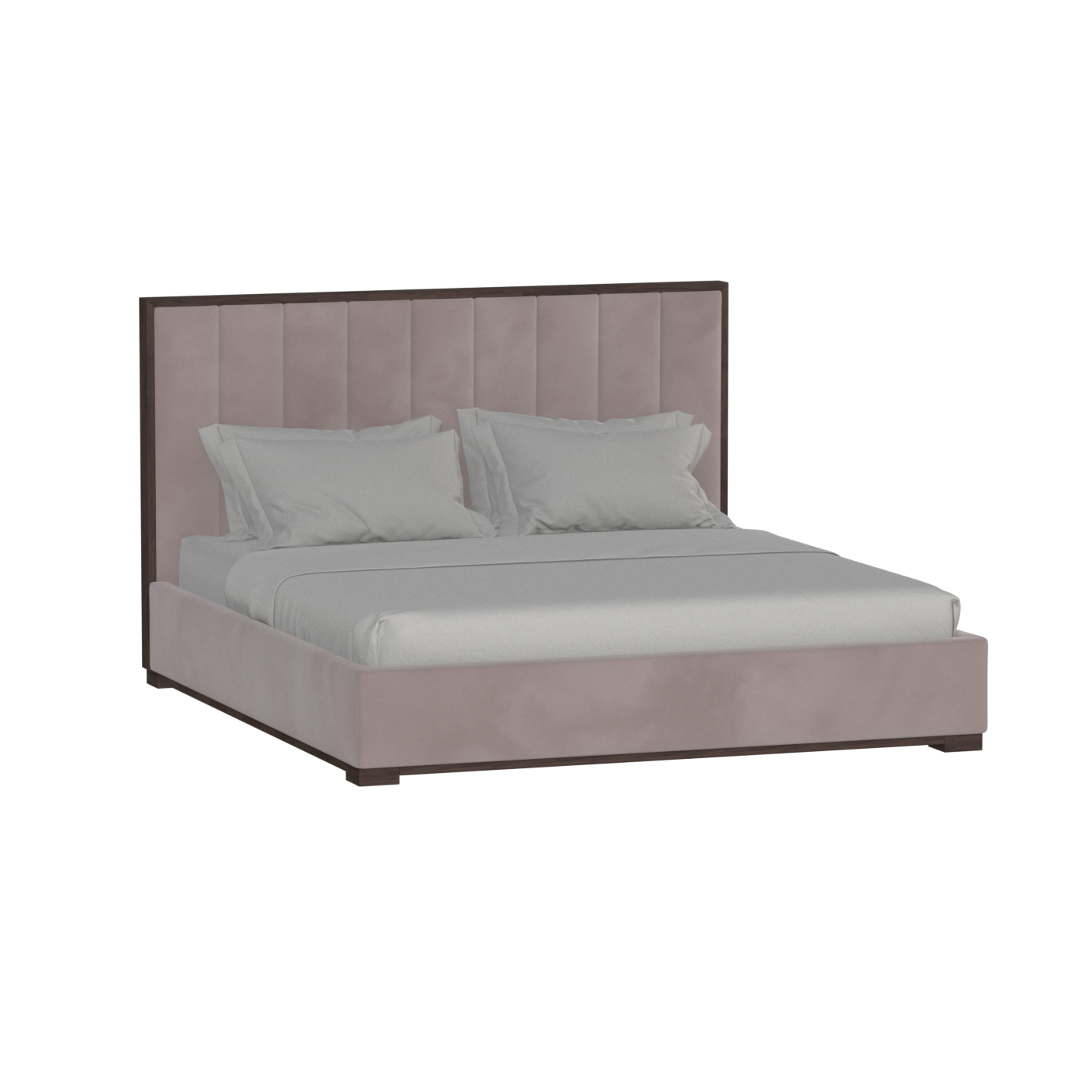 Ava Bed with Framed Vertical Headboard Panels