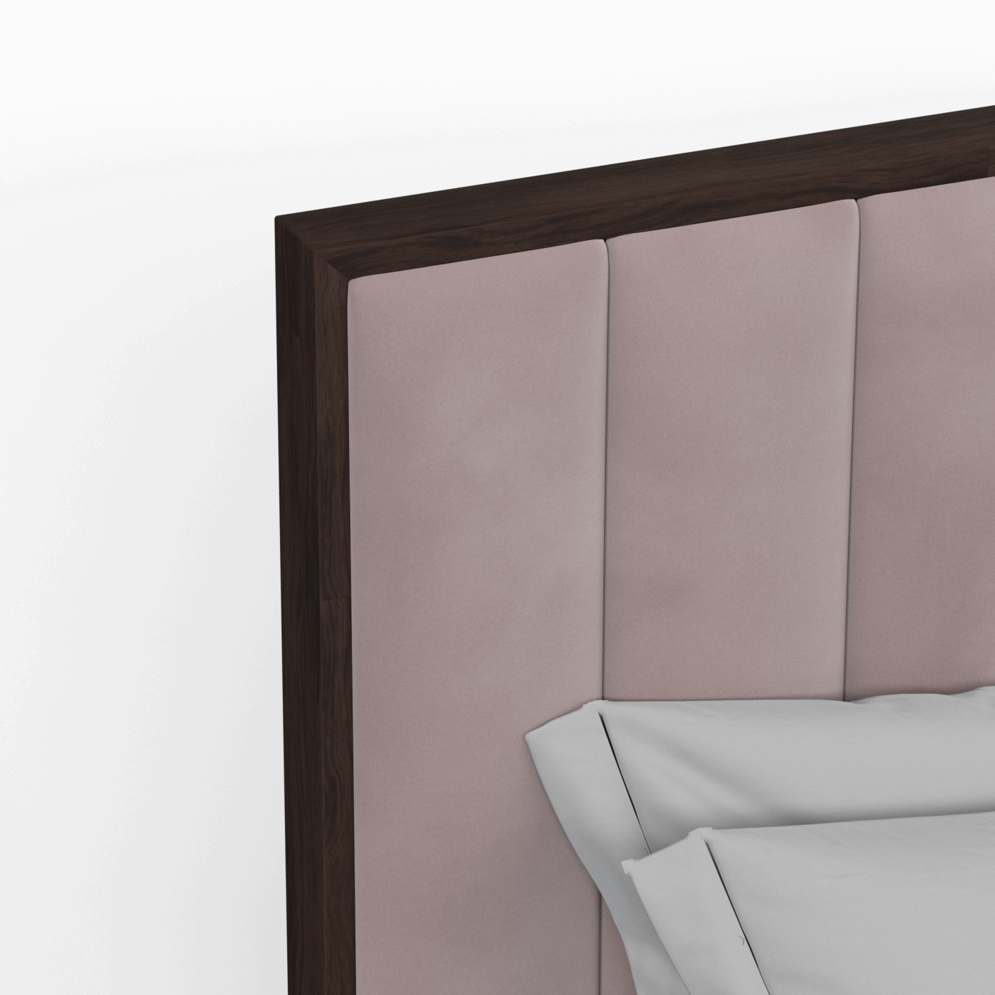 Ava Bed with Framed Vertical Headboard Panels
