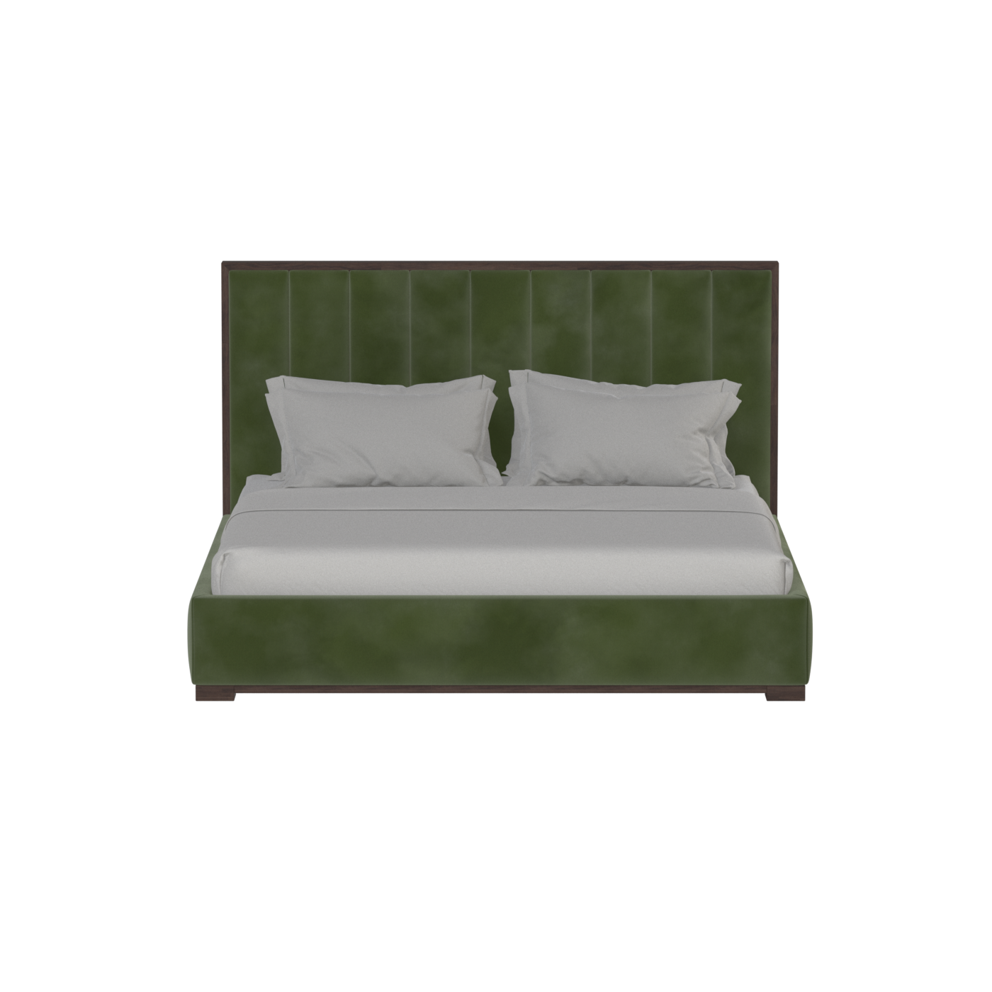 Ava Bed with Framed Vertical Headboard Panels