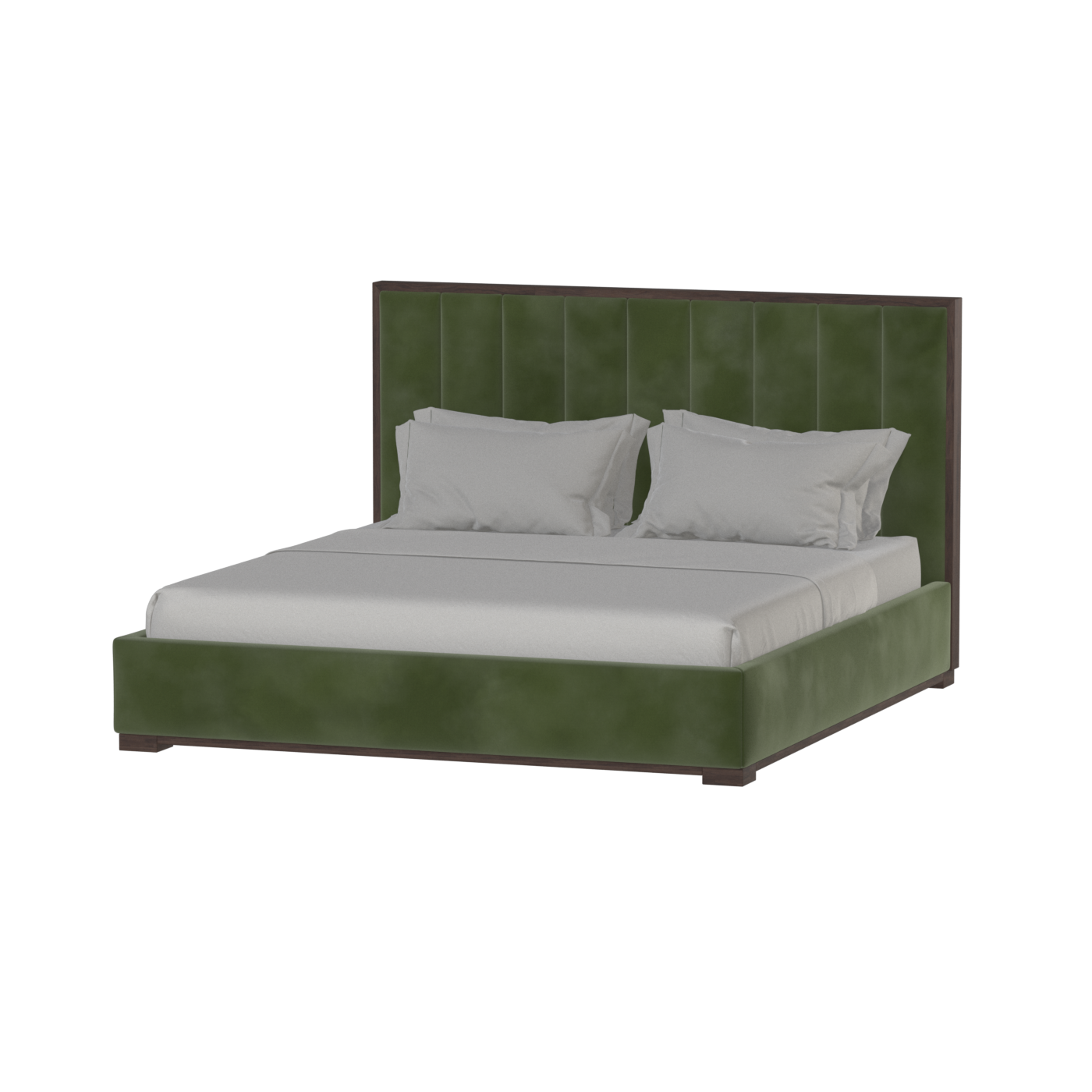 Ava Bed with Framed Vertical Headboard Panels