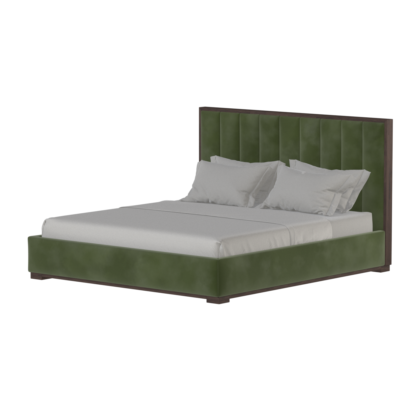 Ava Bed with Framed Vertical Headboard Panels