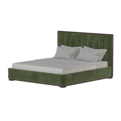 Ava Bed with Framed Vertical Headboard Panels